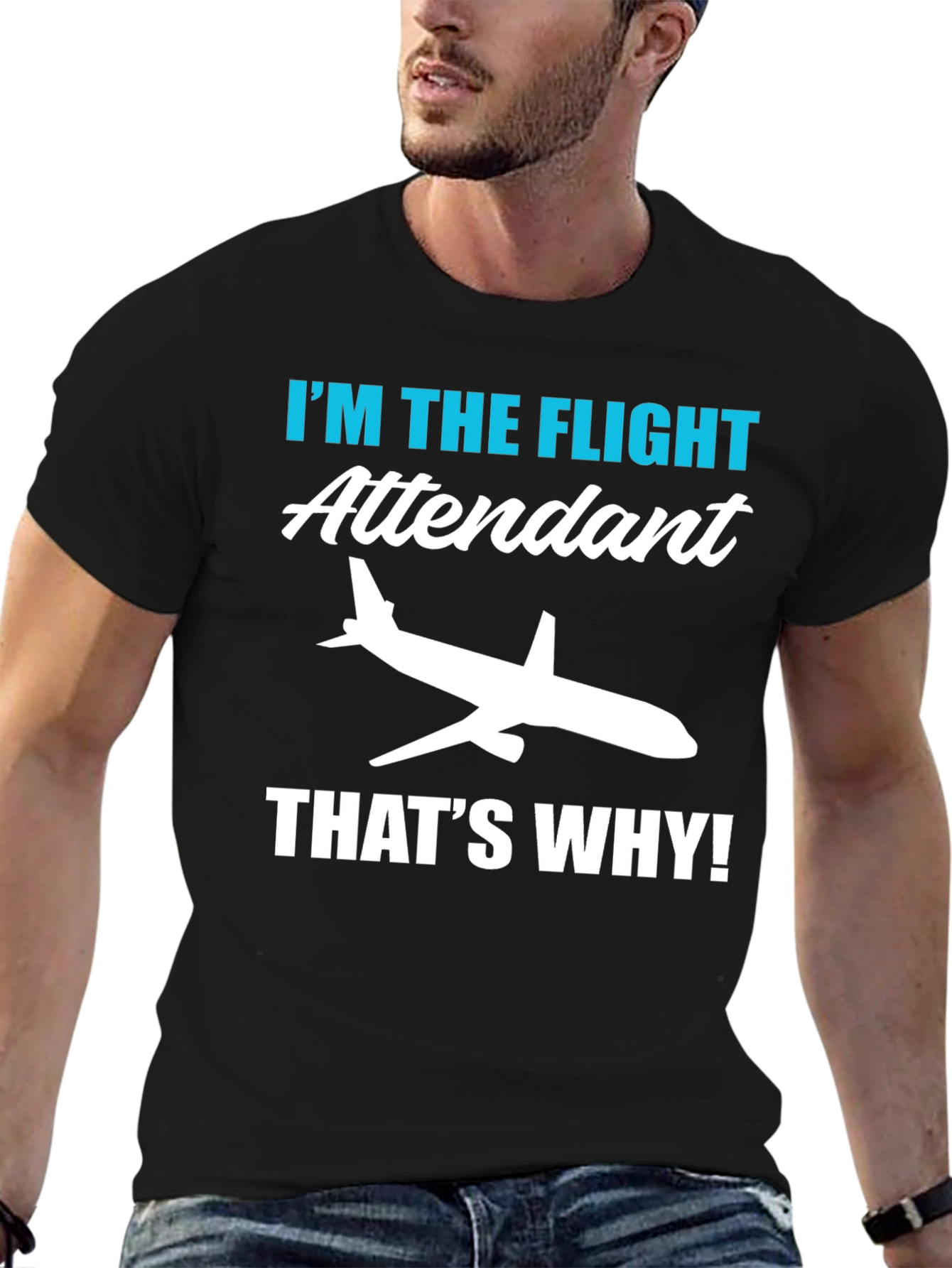 Flight Attendant Tee - Airplane Graphic