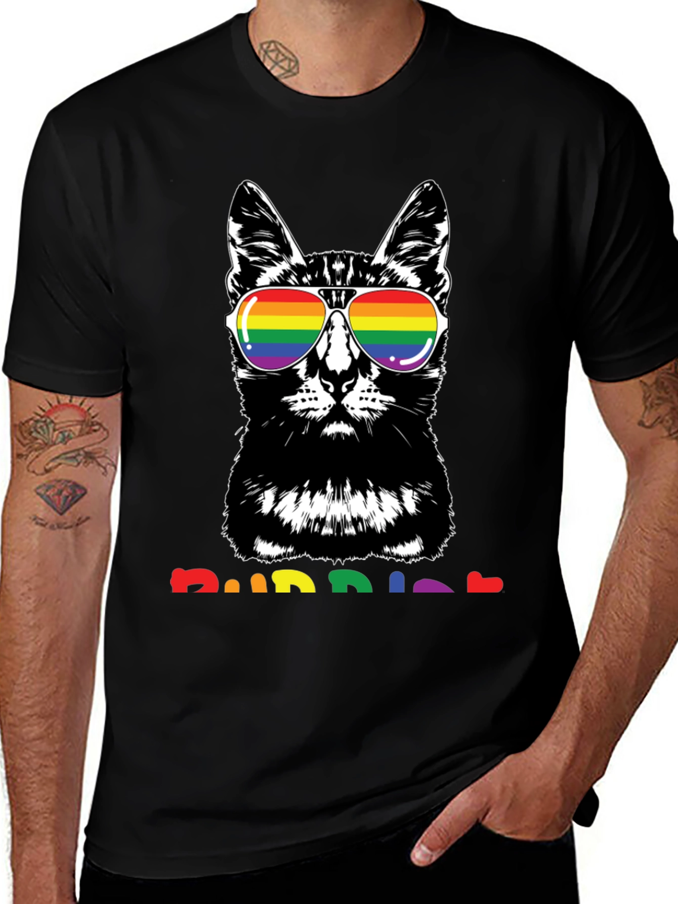 Cool Cat Rainbow T-Shirt