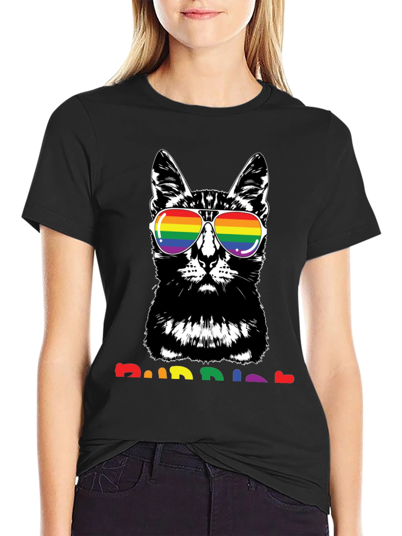 Cool Cat Rainbow T-Shirt