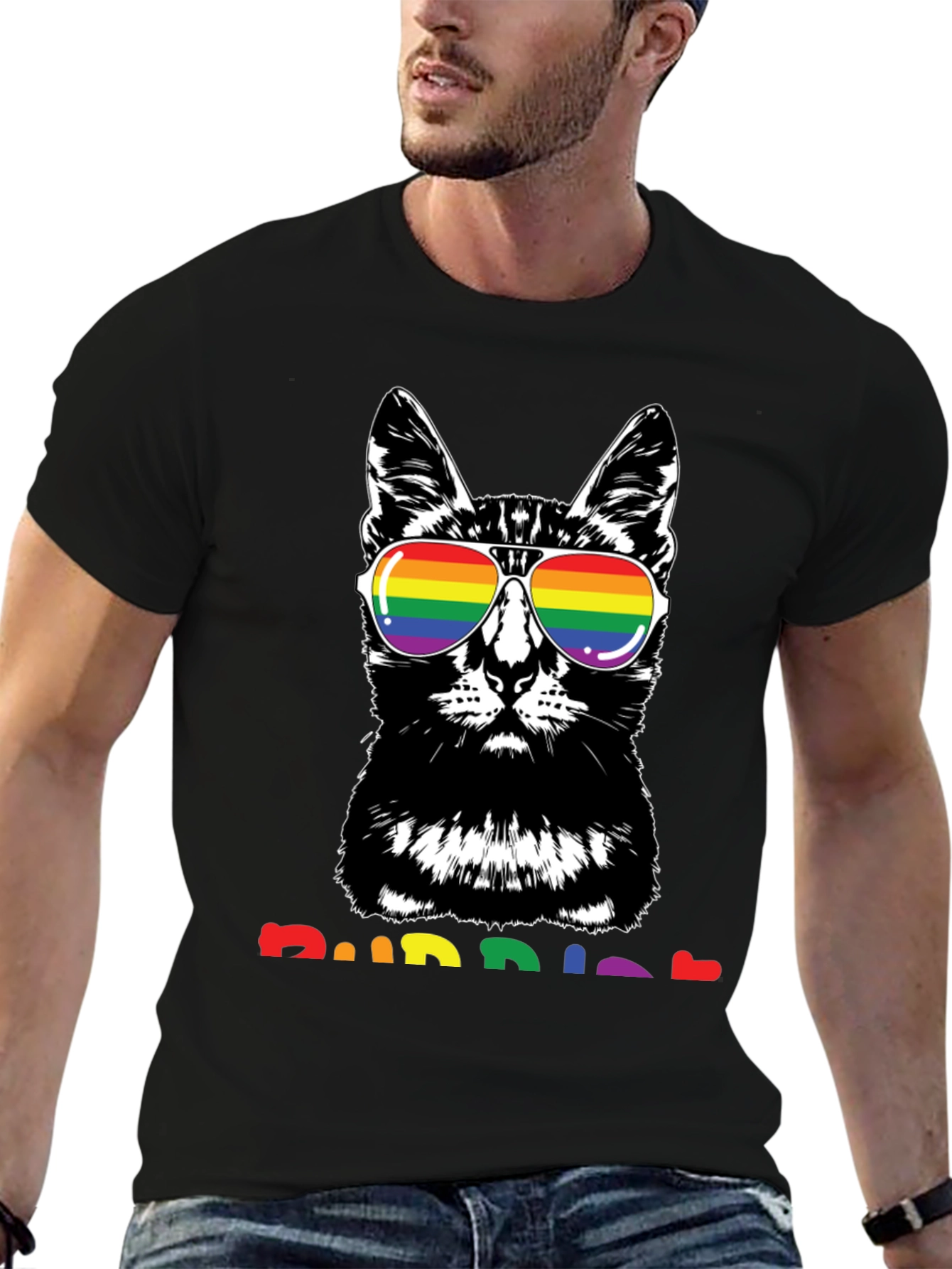Cool Cat Rainbow T-Shirt