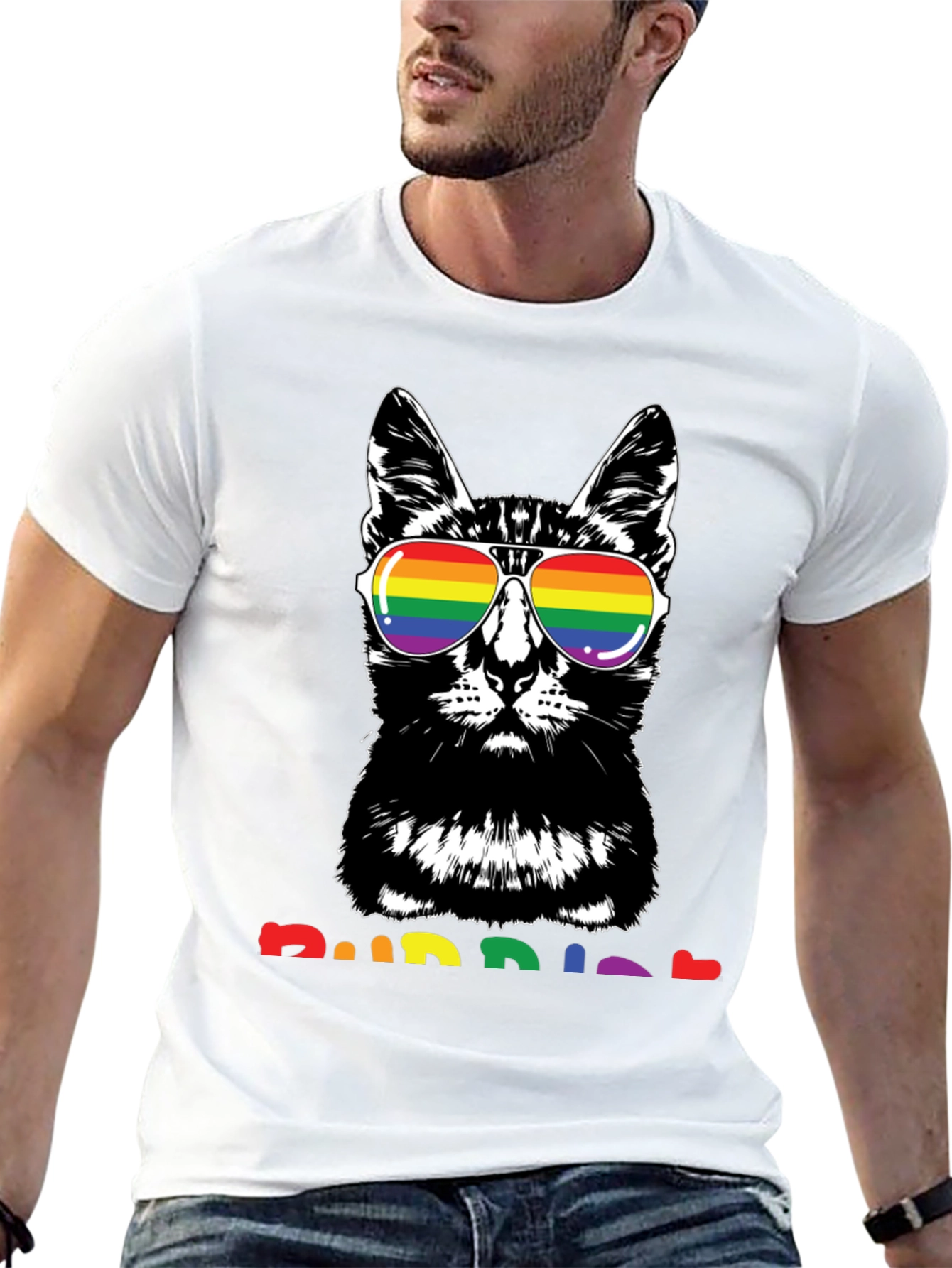 Cool Cat Rainbow T-Shirt