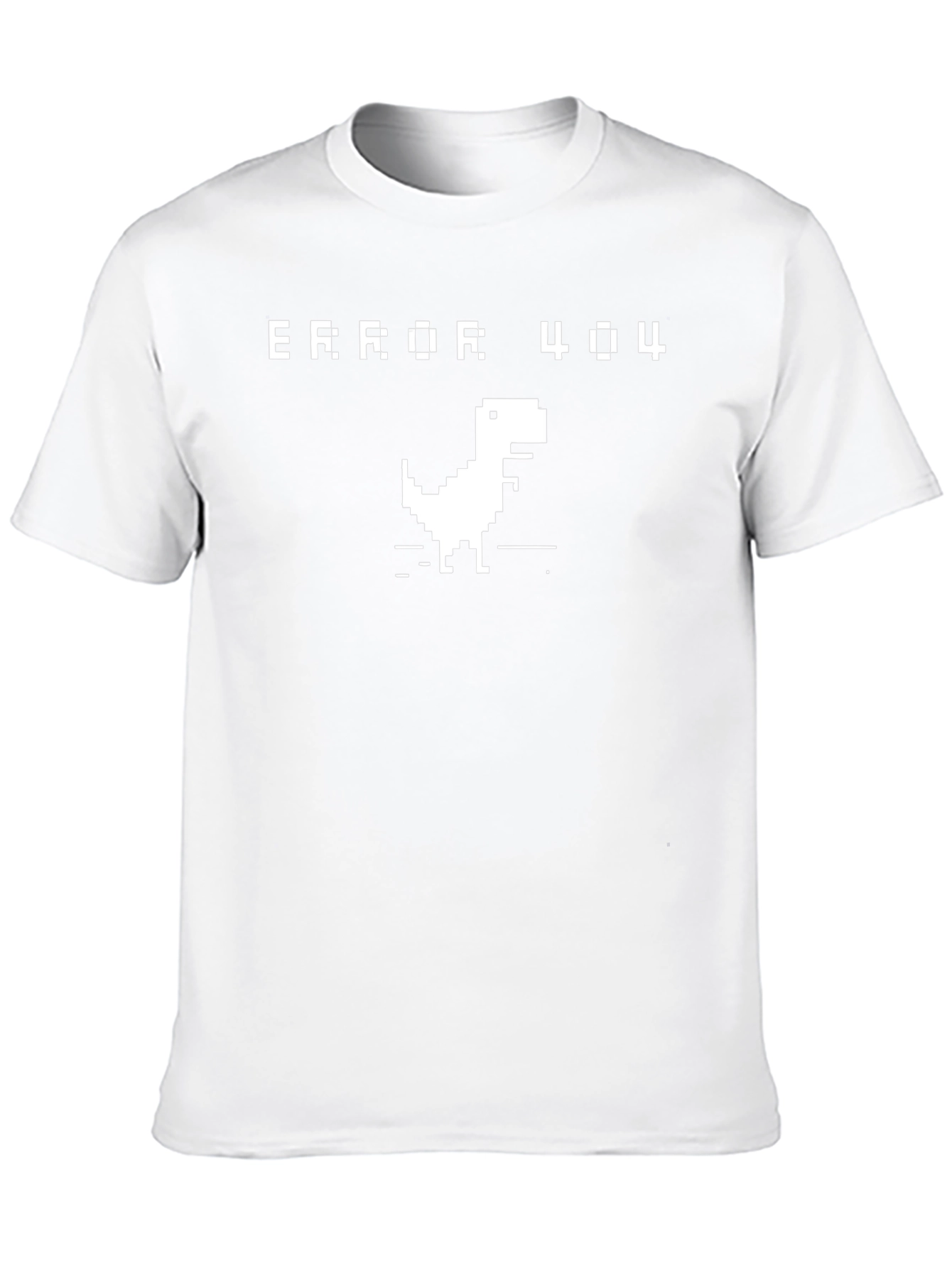 Error 404 Dinosaur Black T-Shirt