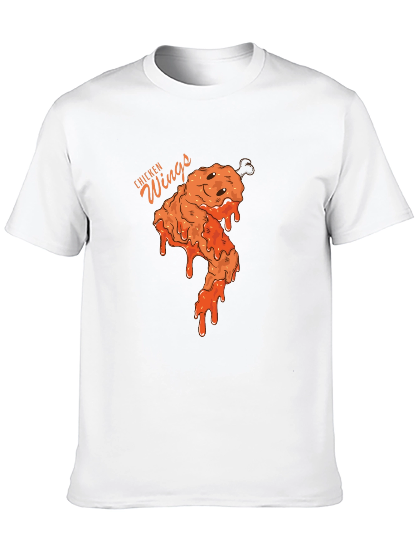 Funny Chicken Wings Graphic Tee - Black Cotton T-Shirt
