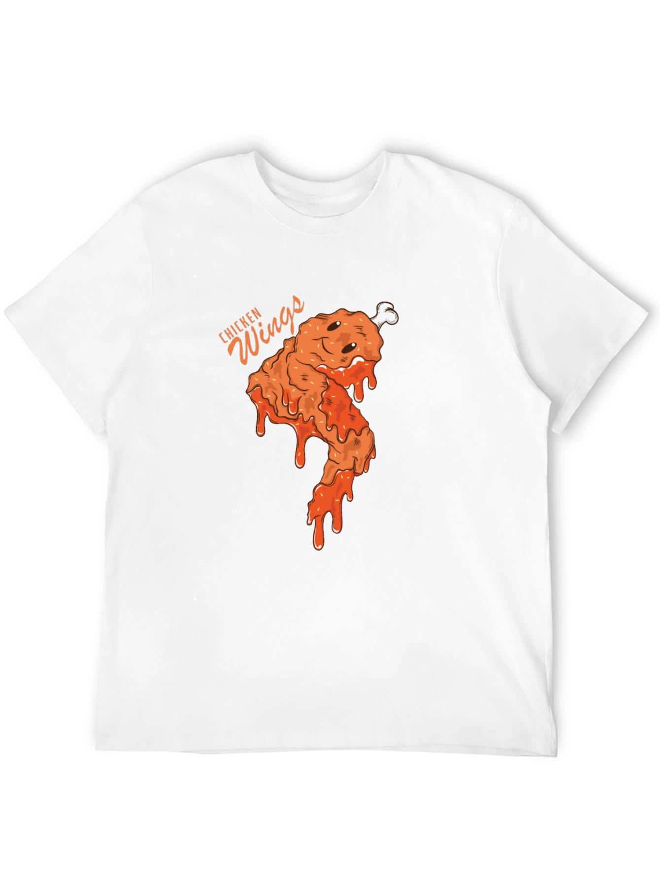 Funny Chicken Wings Graphic Tee - Black Cotton T-Shirt