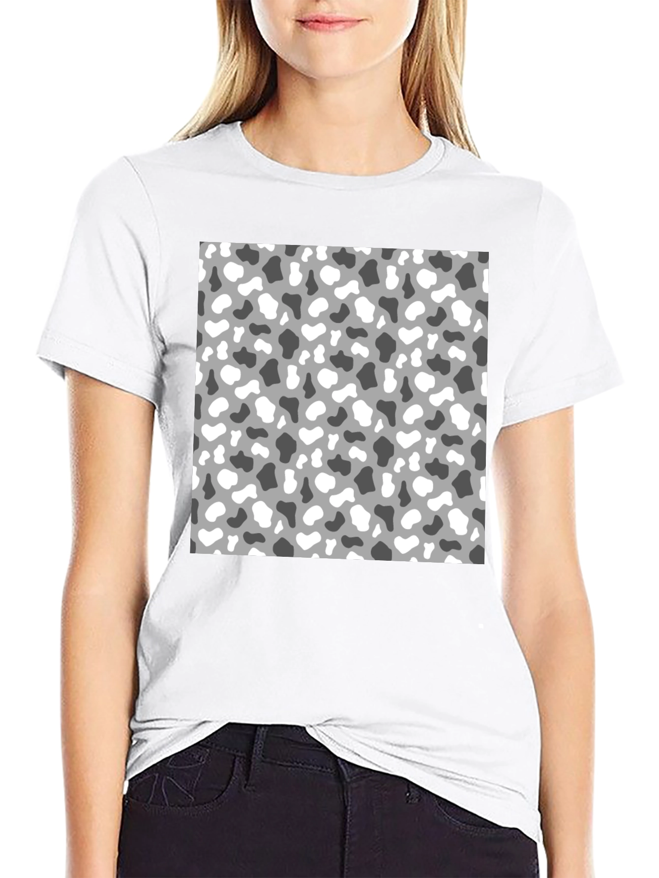 Trendy Camo Print Mens Black T-Shirt
