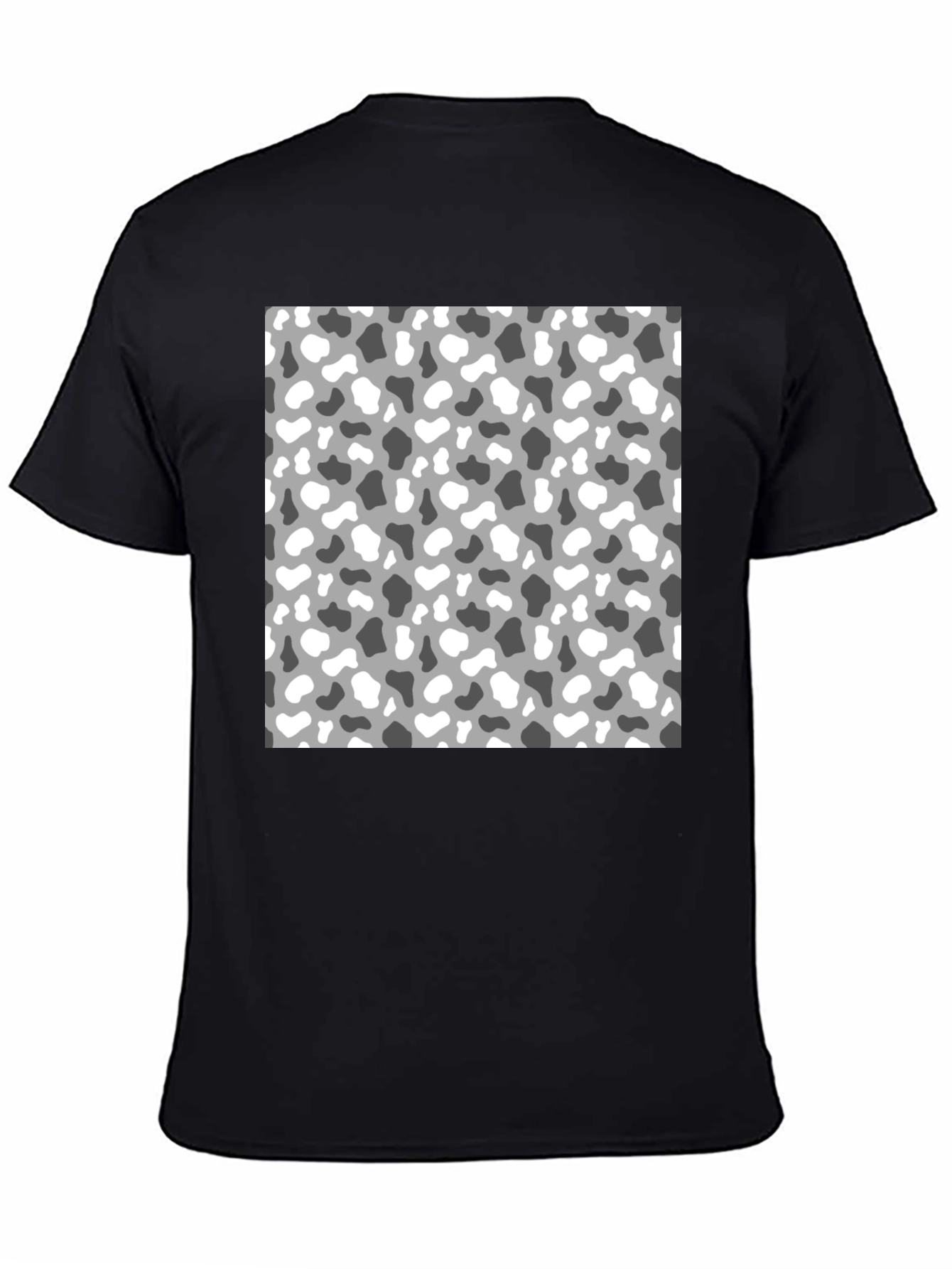Trendy Camo Print Mens Black T-Shirt
