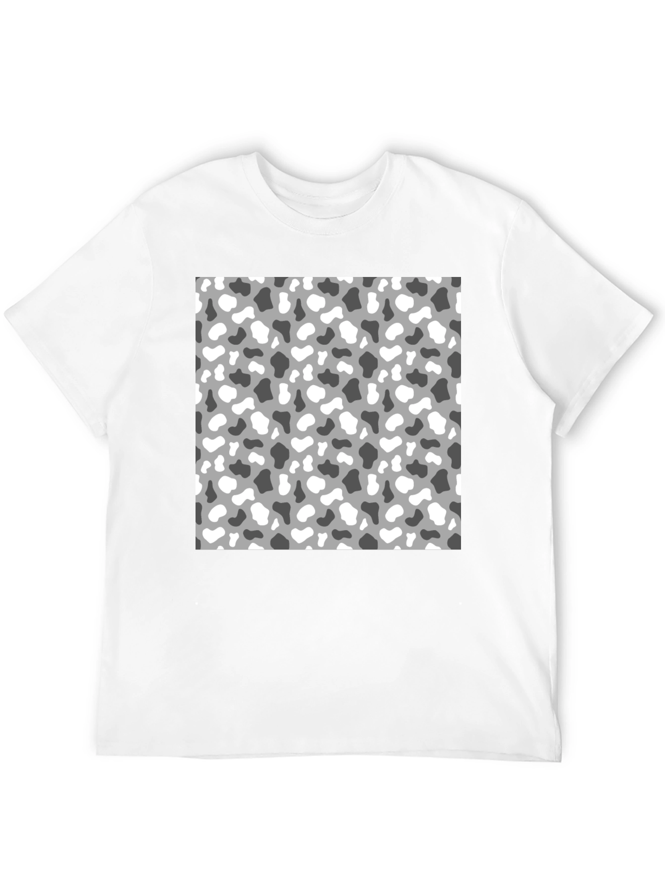 Trendy Camo Print Mens Black T-Shirt