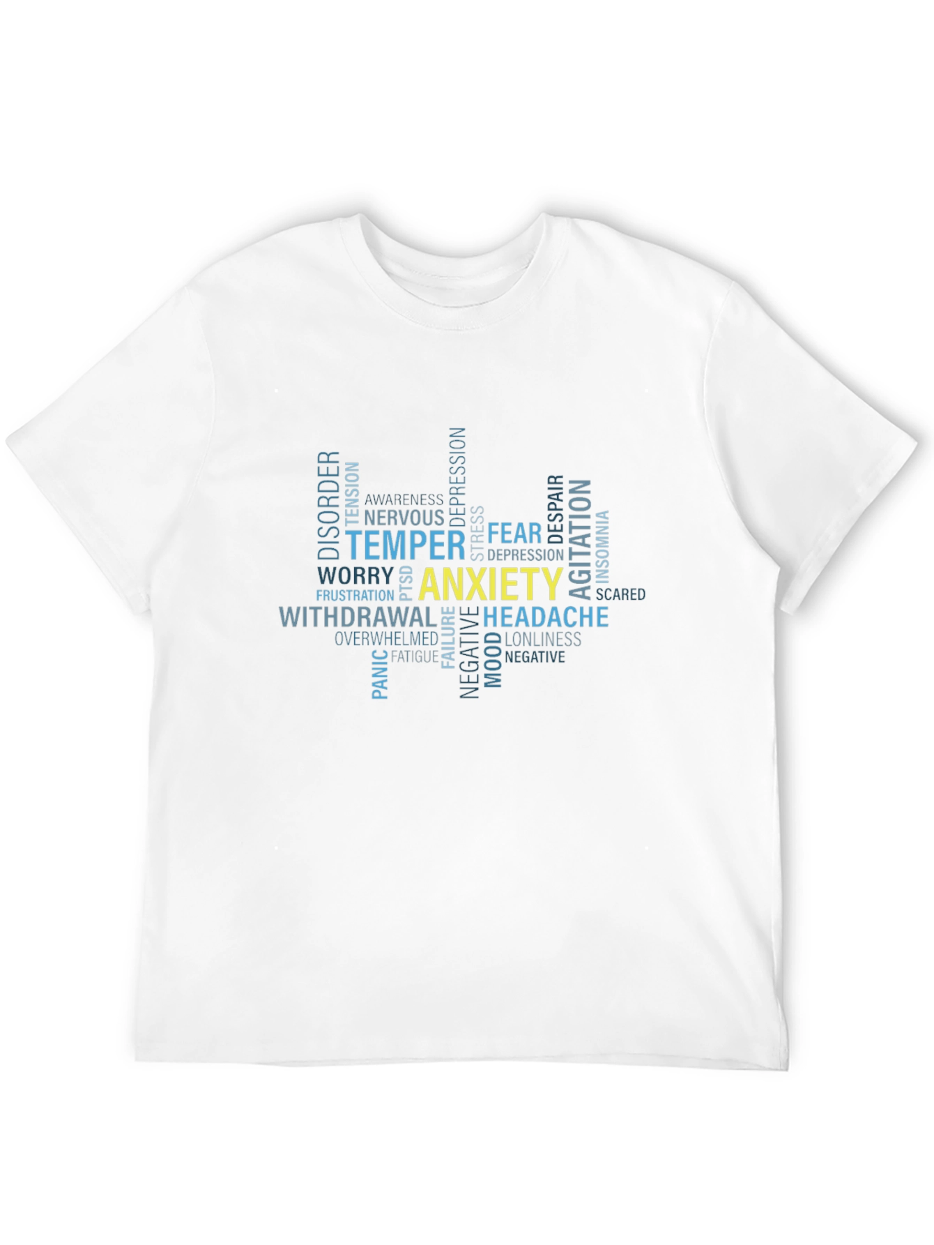 Anxiety Word Cloud Graphic T-Shirt