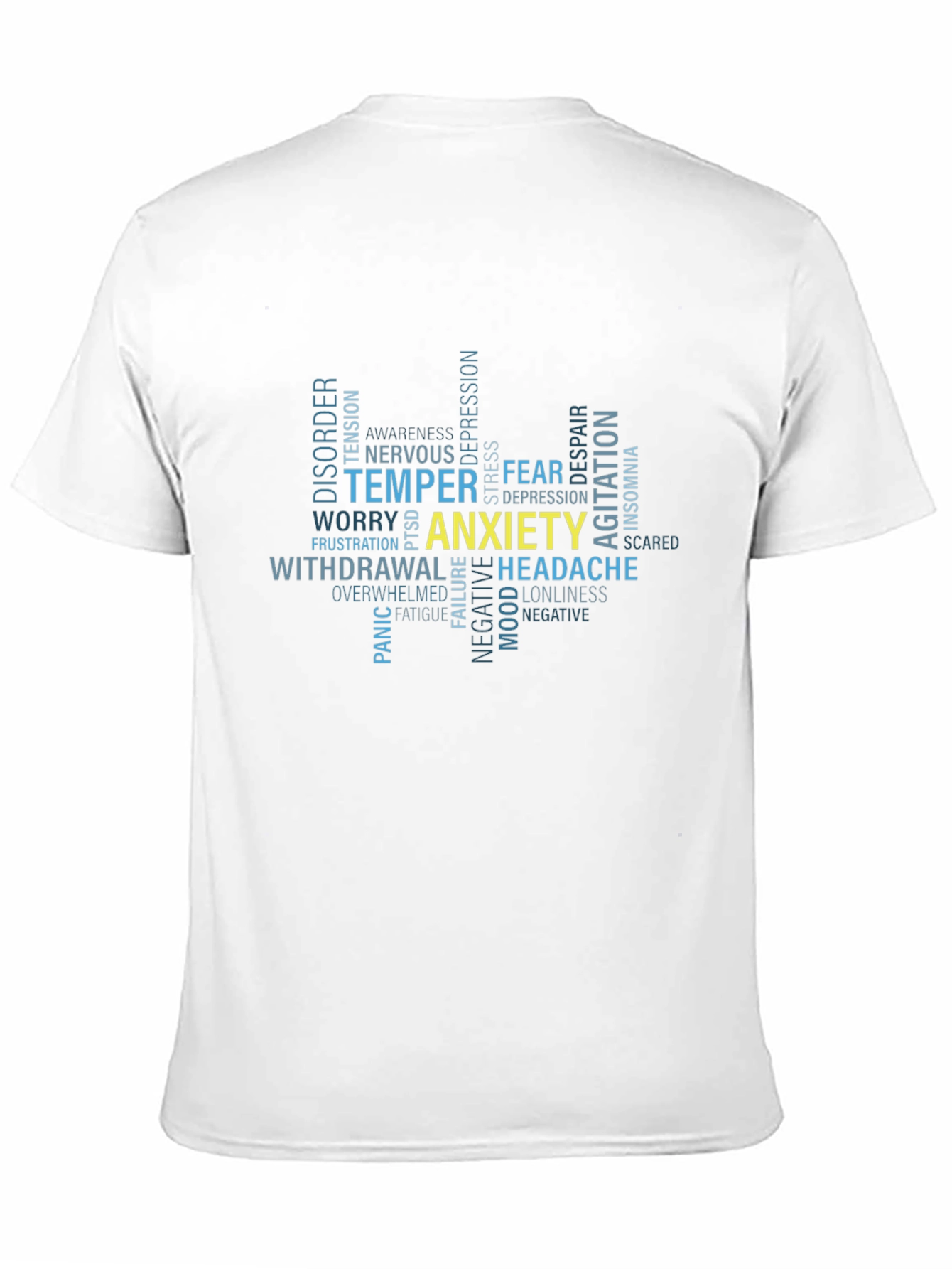 Anxiety Word Cloud Graphic T-Shirt