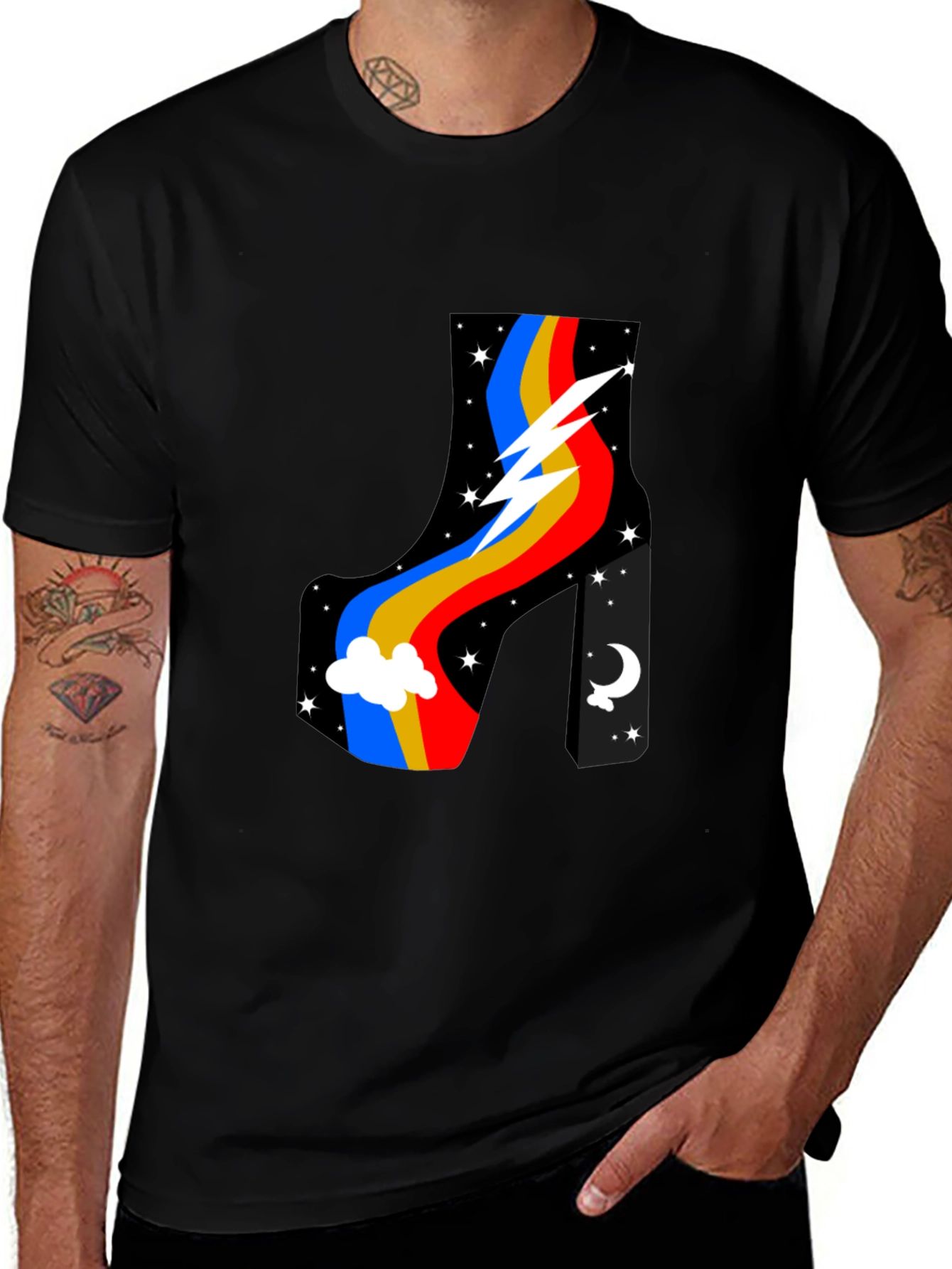 Retro Platform Boot Graphic T-Shirt
