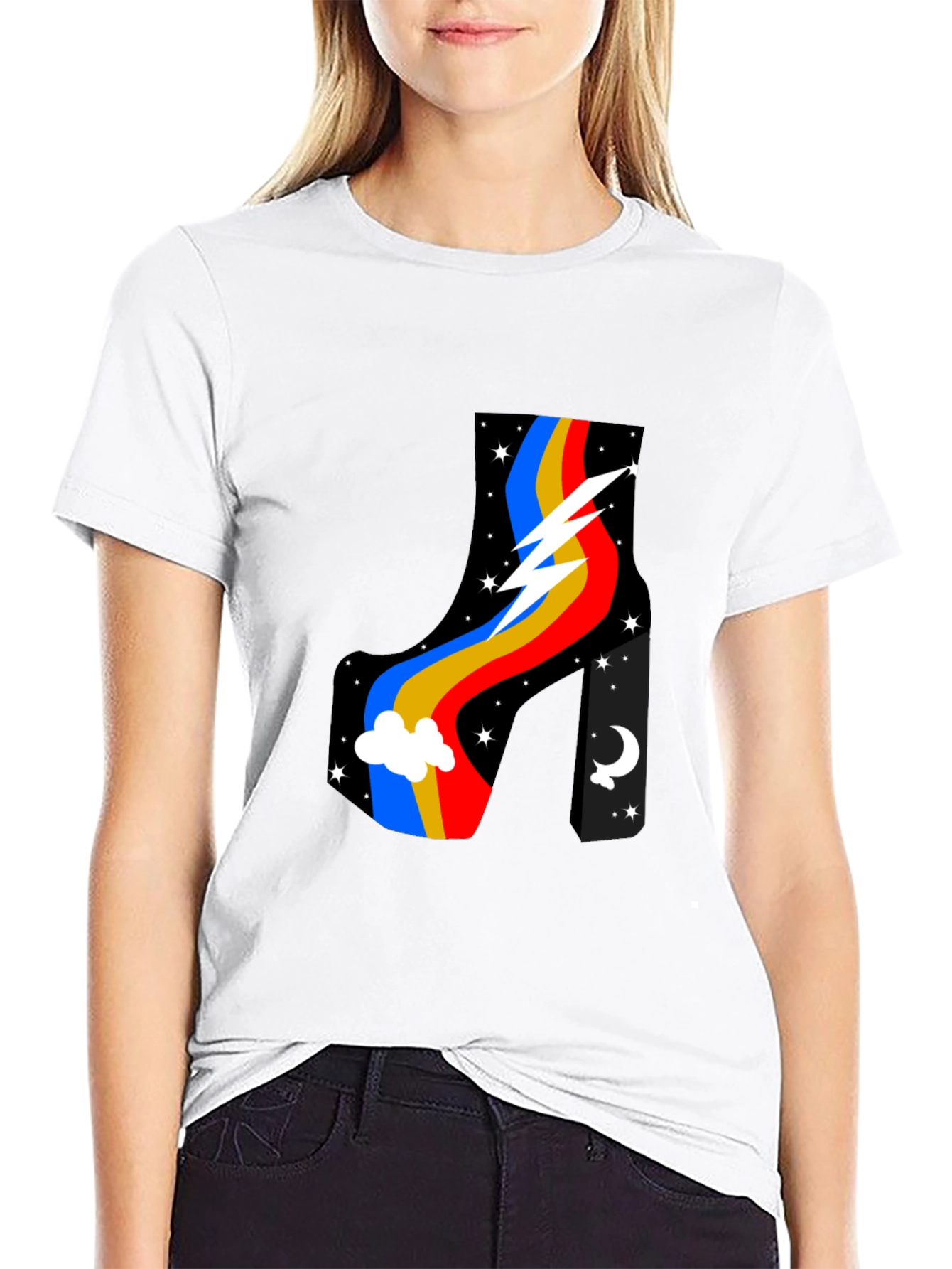 Retro Platform Boot Graphic T-Shirt