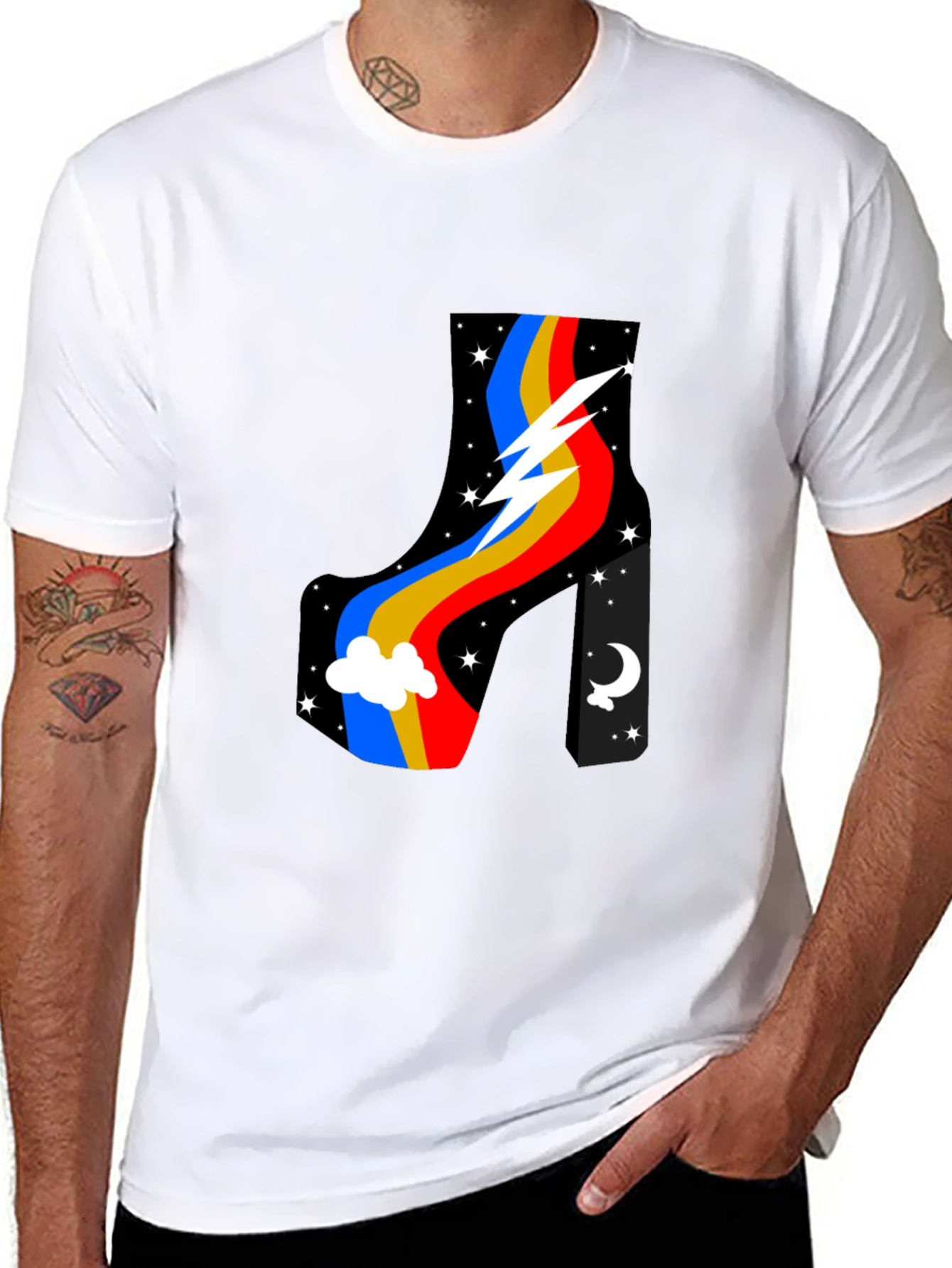 Retro Platform Boot Graphic T-Shirt