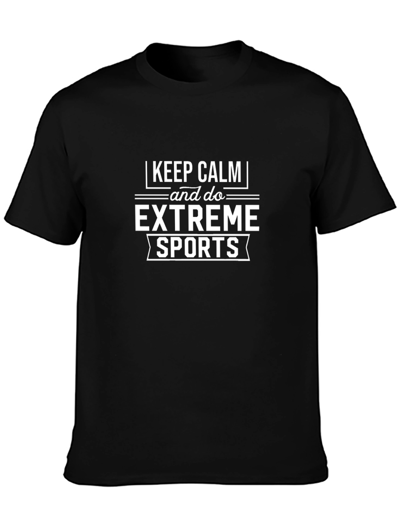 Keep Calm Extreme Sports Black T-Shirt