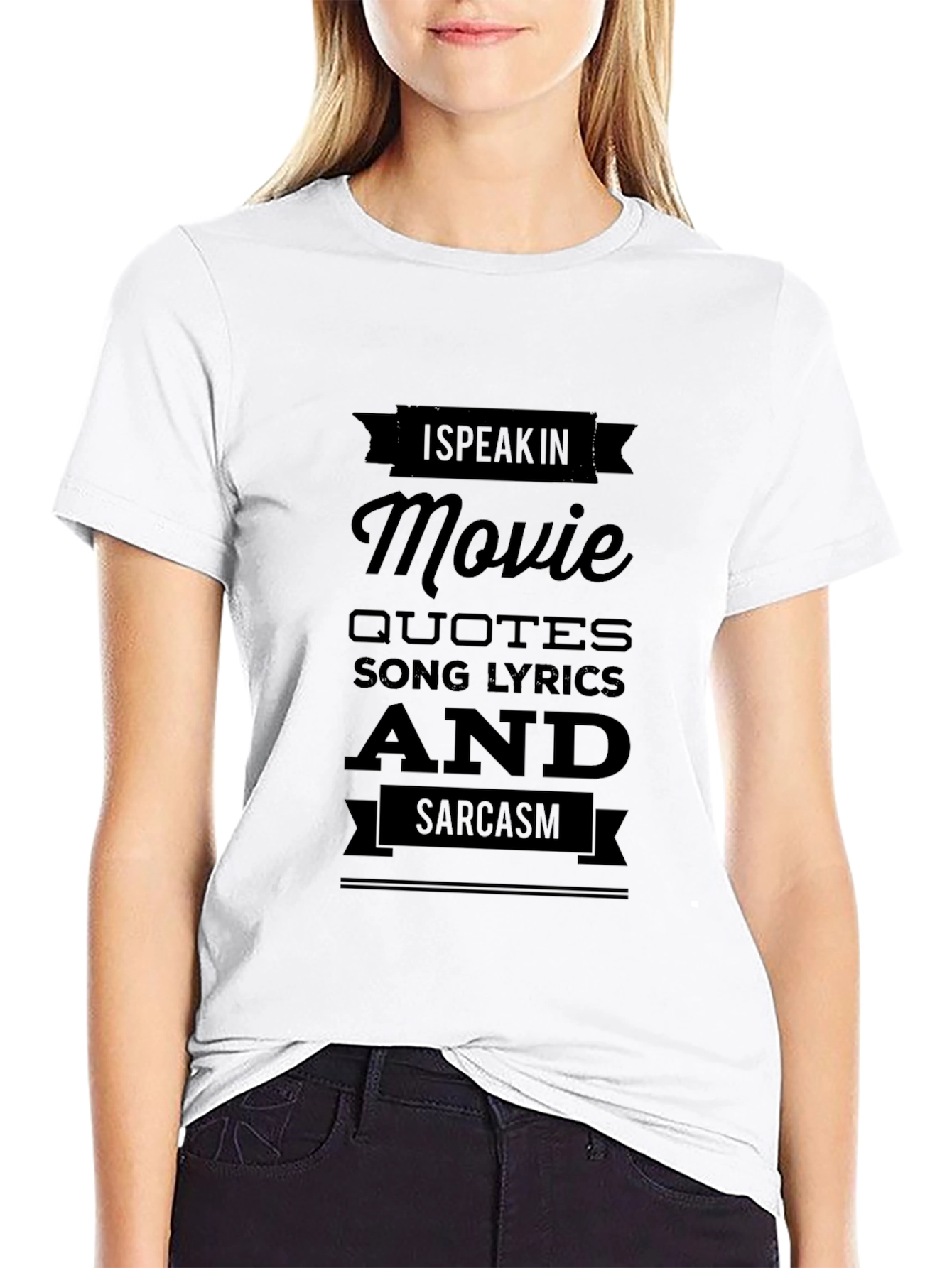 Movie Quotes & Sarcasm Black T-Shirt