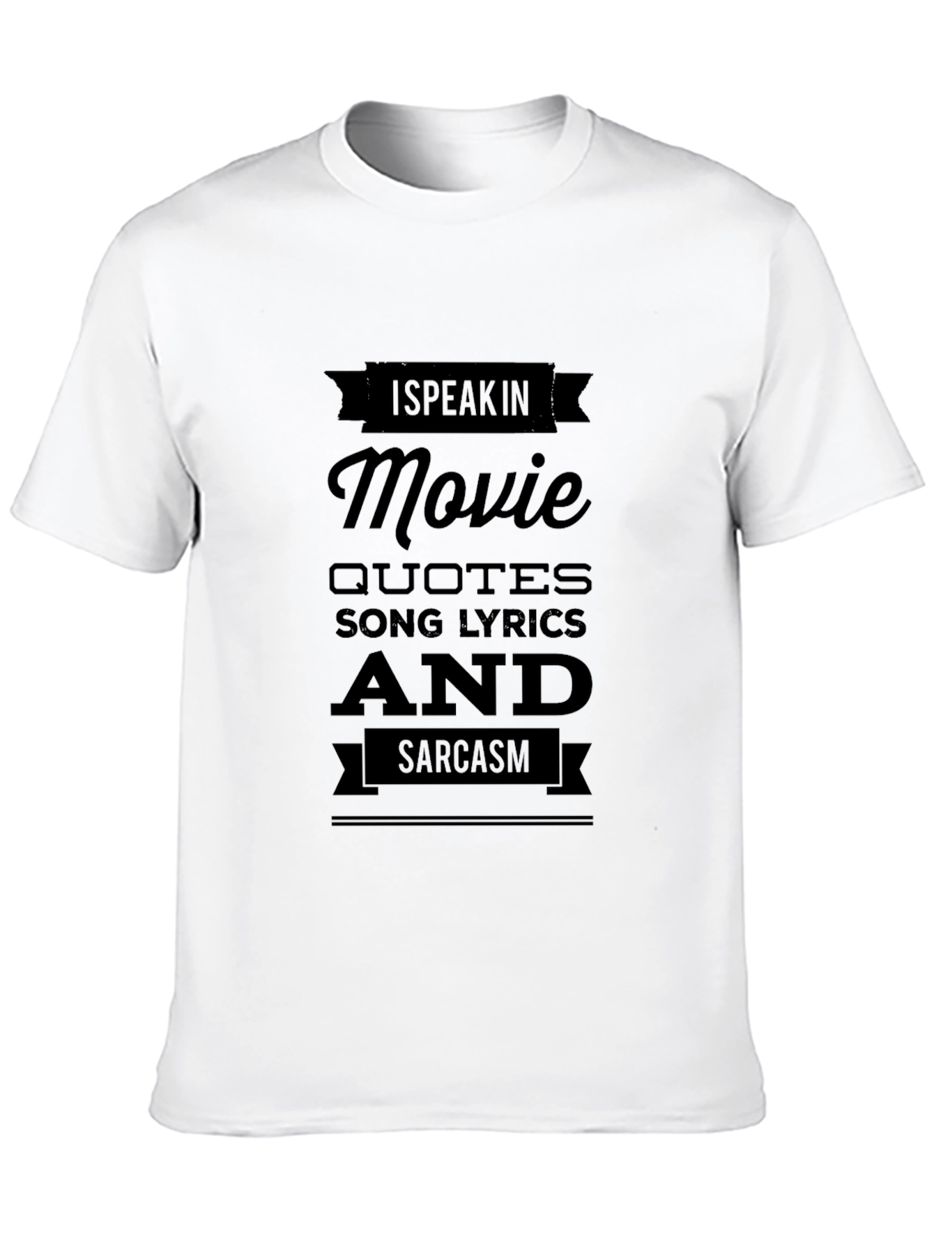 Movie Quotes & Sarcasm Black T-Shirt