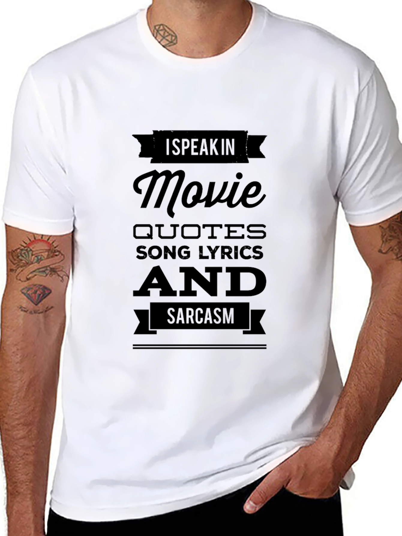 Movie Quotes & Sarcasm Black T-Shirt