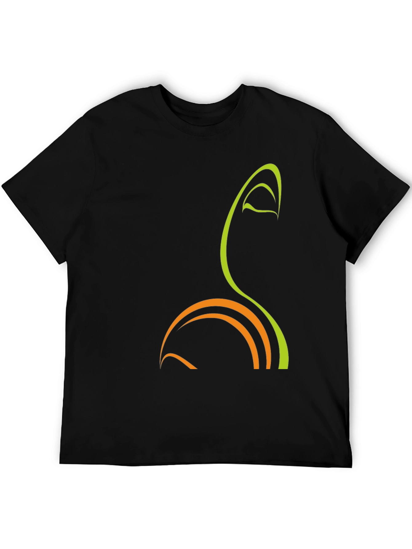 Abstract Graphic Tee - Stylish Mens Black T-Shirt
