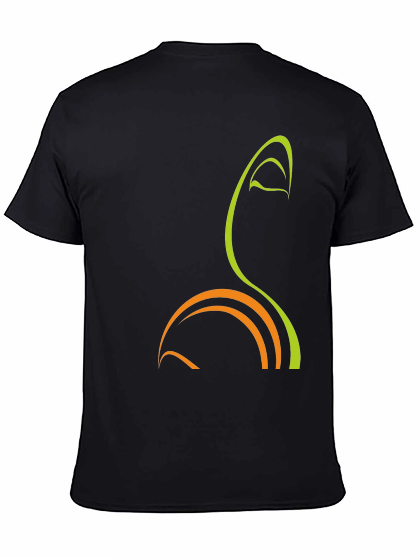 Abstract Graphic Tee - Stylish Mens Black T-Shirt