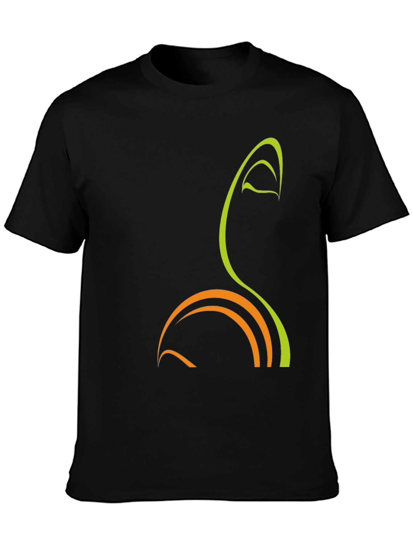 Abstract Graphic Tee - Stylish Mens Black T-Shirt