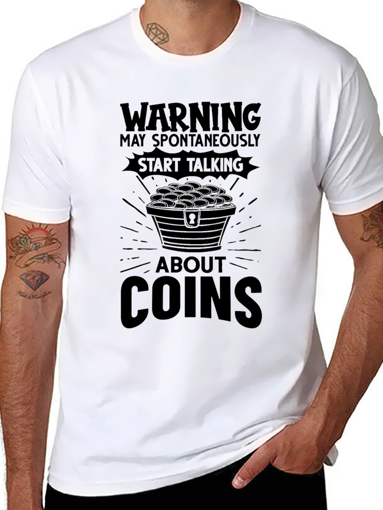 Warning: May Spontaneously Talk About Coins T-Shirt