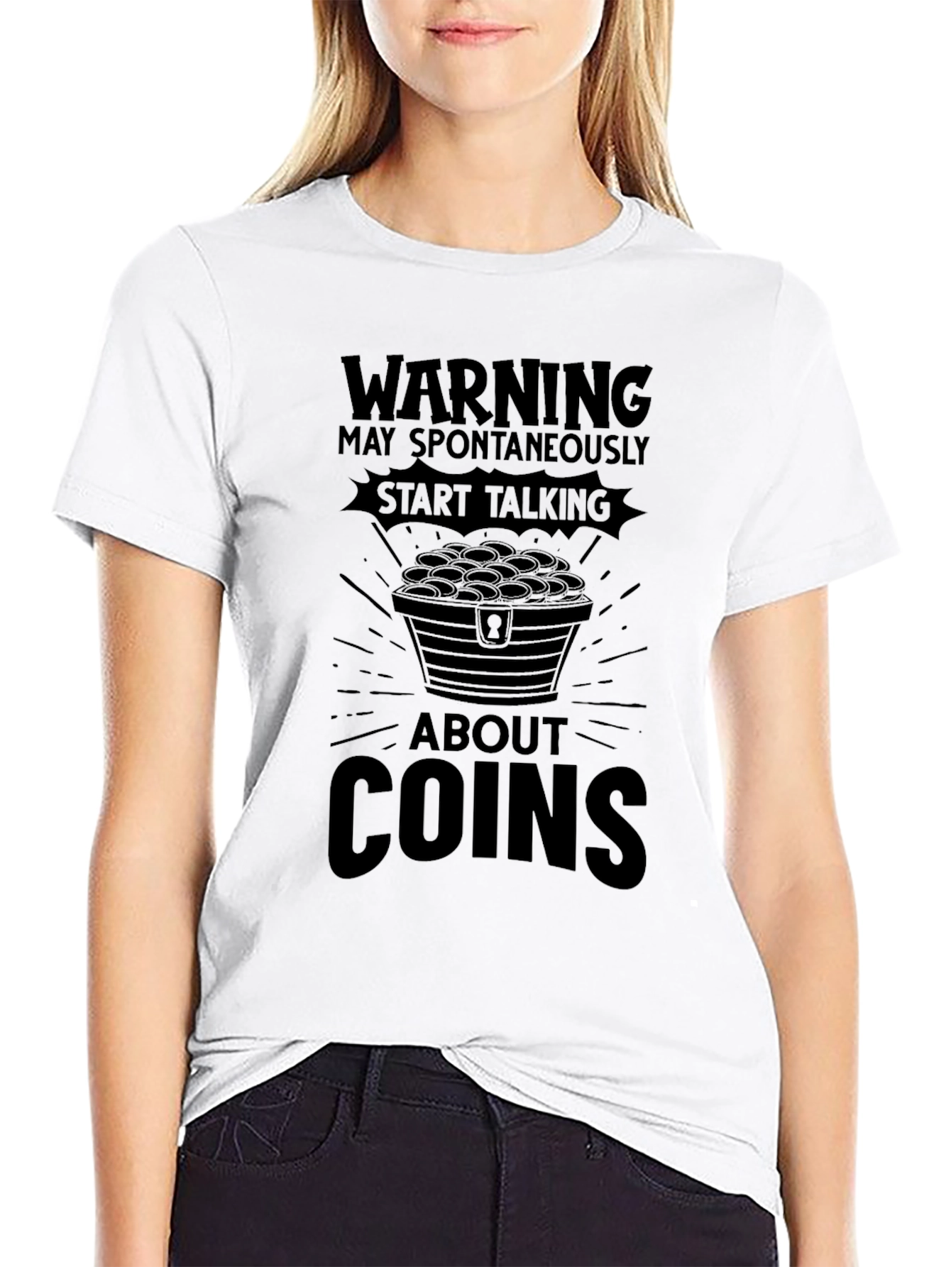 Warning: May Spontaneously Talk About Coins T-Shirt