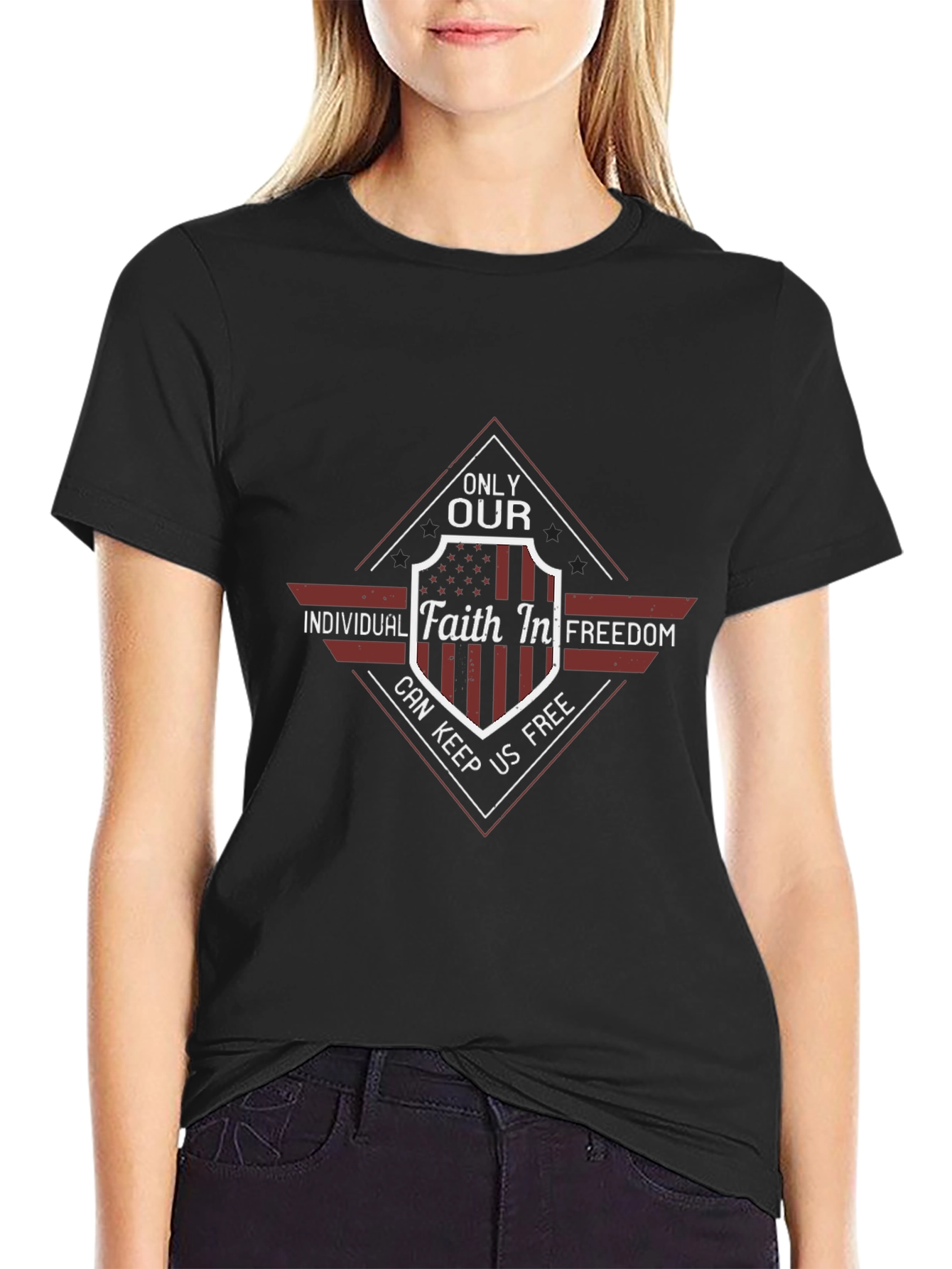 Faith In Freedom Graphic Tee - Patriot American T-Shirt