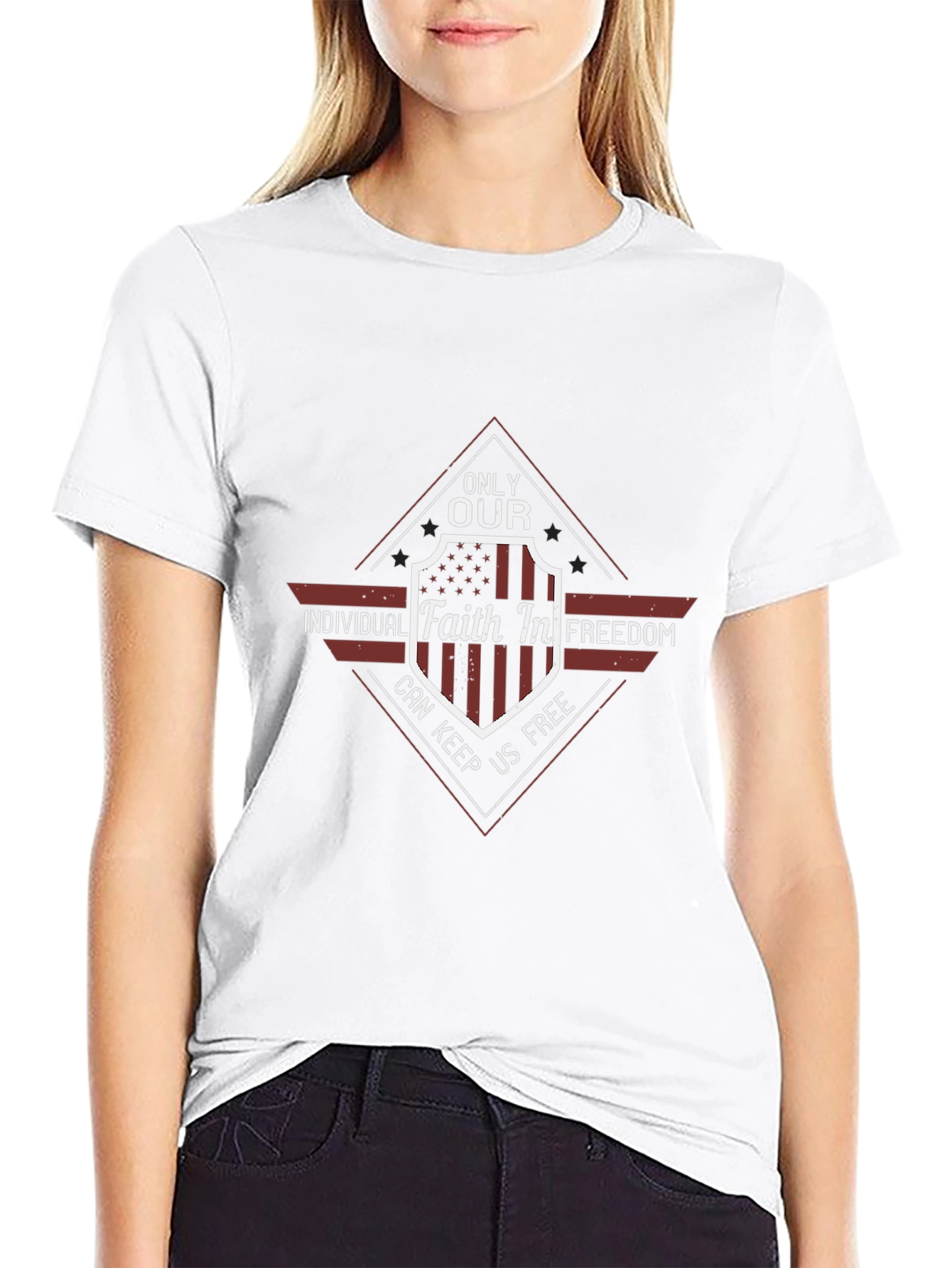 Faith In Freedom Graphic Tee - Patriot American T-Shirt