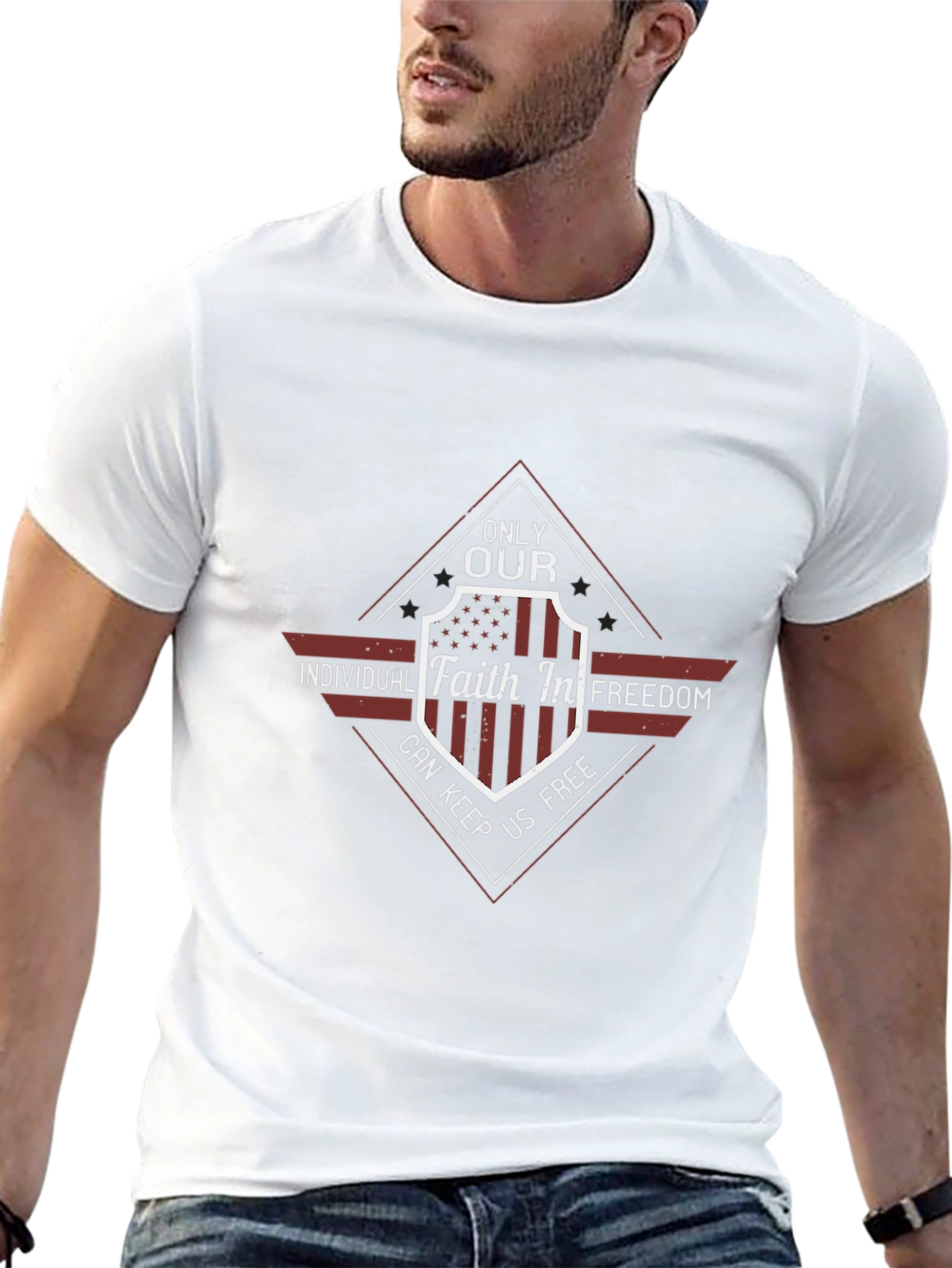 Faith In Freedom Graphic Tee - Patriot American T-Shirt