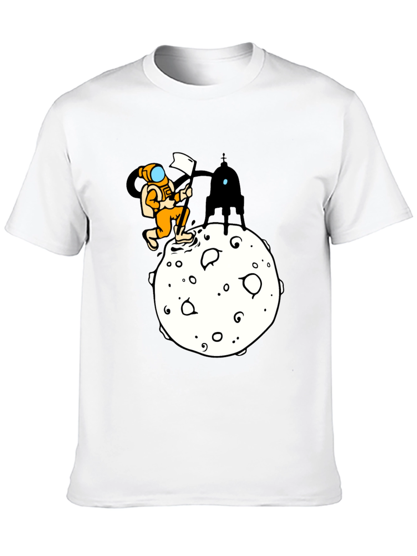Astronaut Moon Landing Graphic T-Shirt