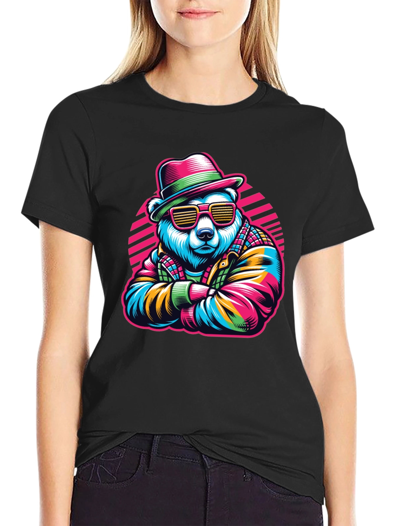 Cool Bear Graphic Tee - Retro Style