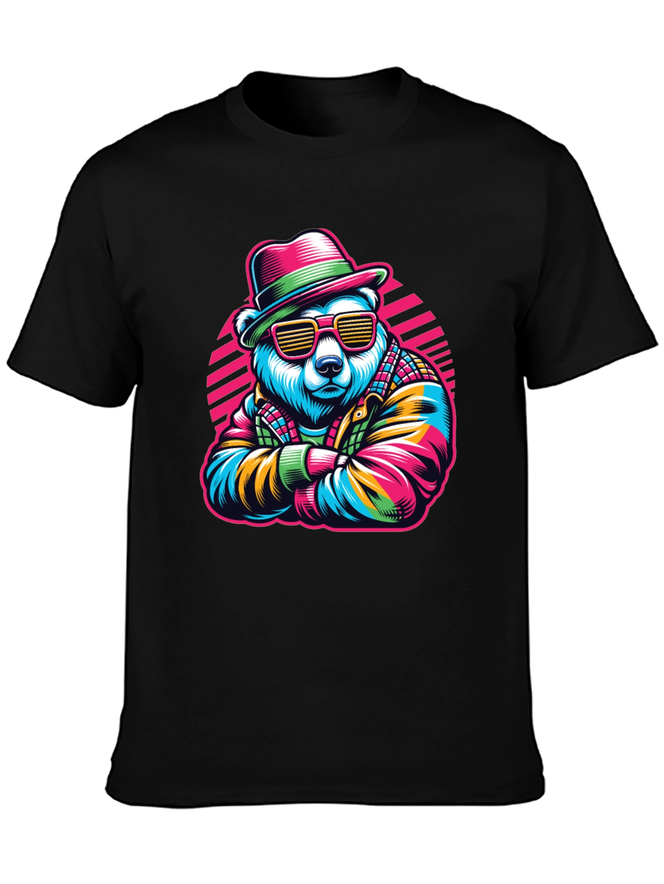 Cool Bear Graphic Tee - Retro Style