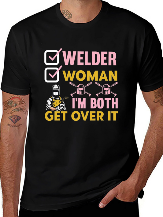 Welder Woman Graphic T-Shirt Funny Welder Tee
