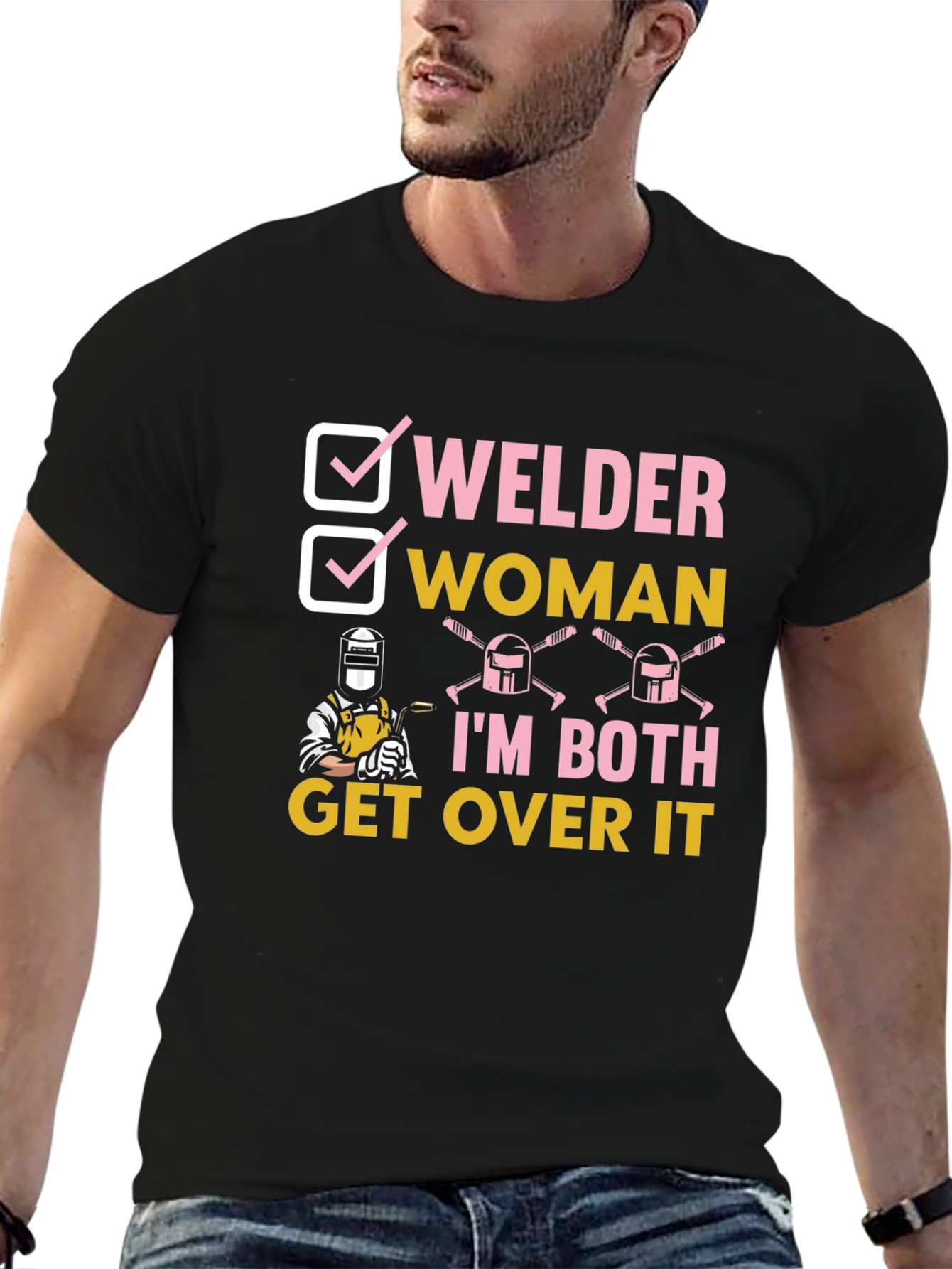Welder Woman Graphic T-Shirt Funny Welder Tee