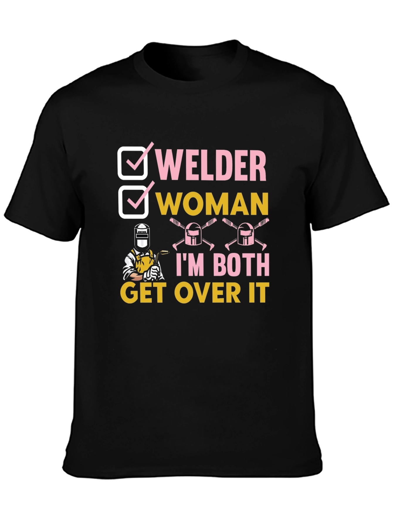 Welder Woman Graphic T-Shirt Funny Welder Tee