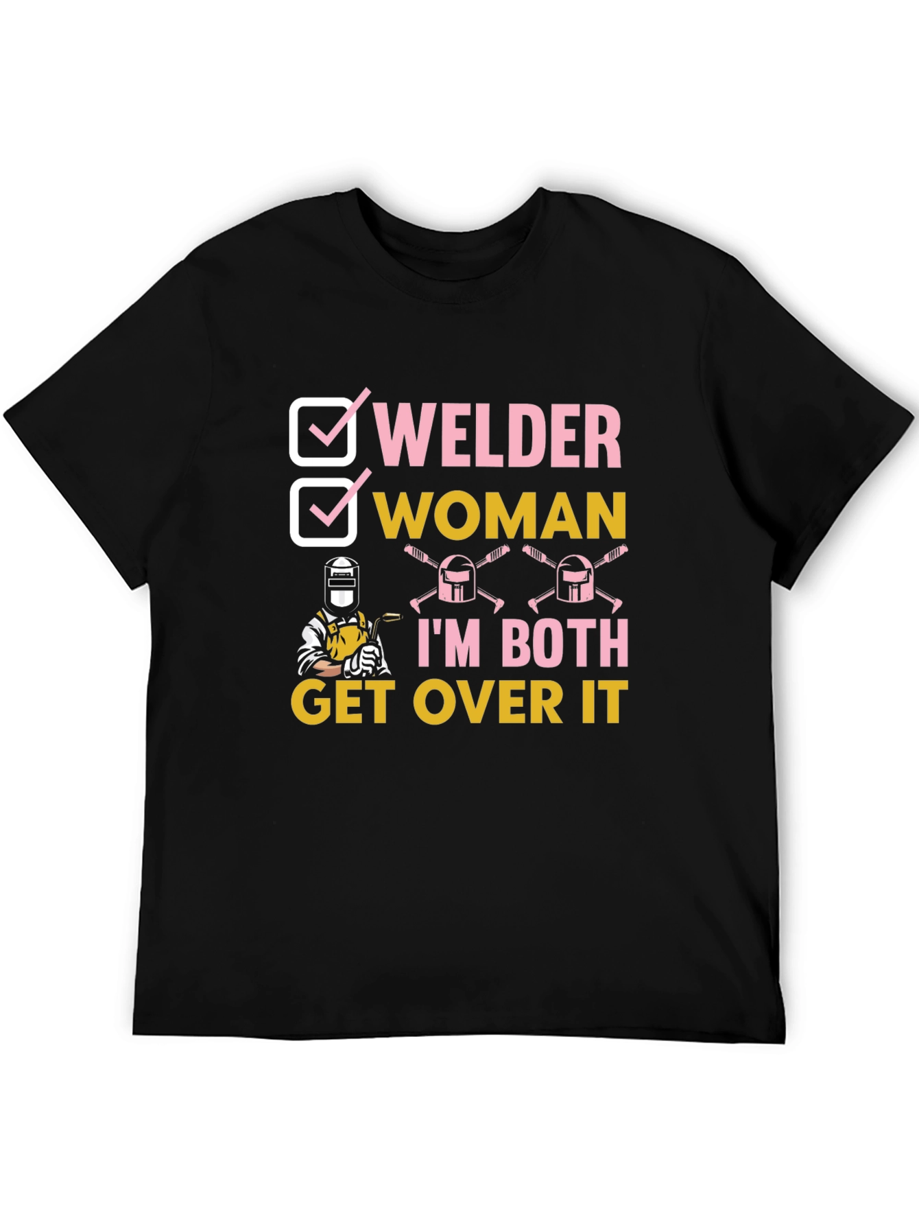 Welder Woman Graphic T-Shirt Funny Welder Tee