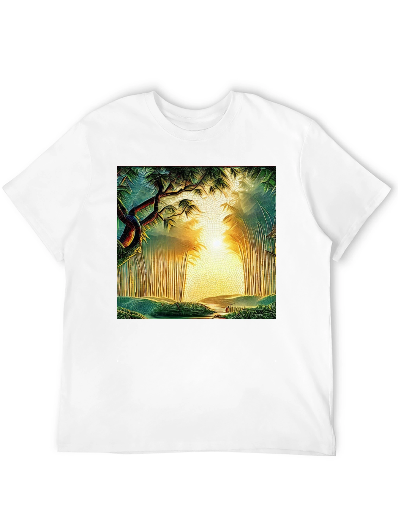 Forest Print Black T-Shirt