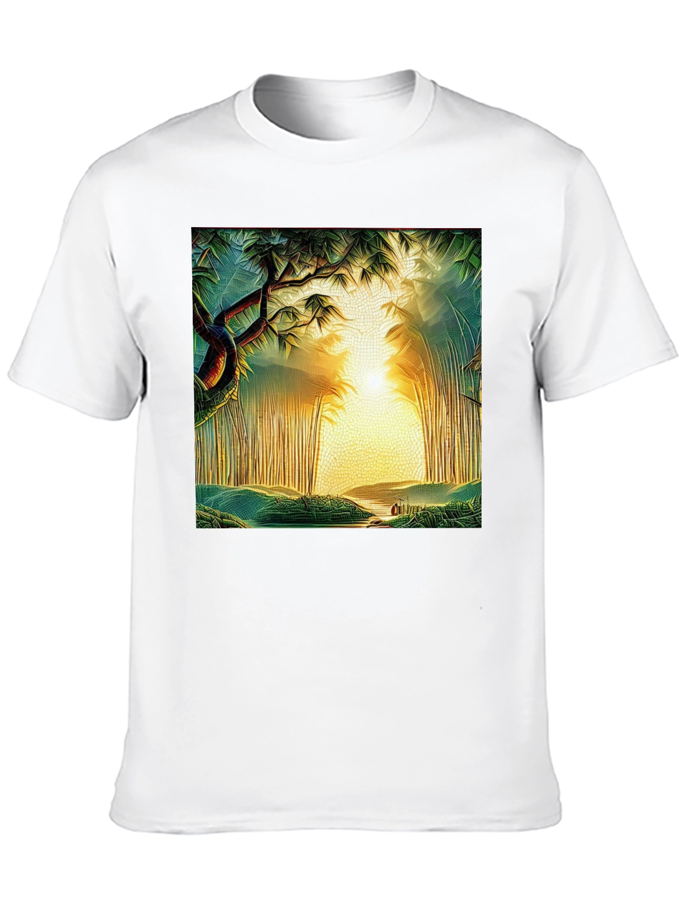Forest Print Black T-Shirt