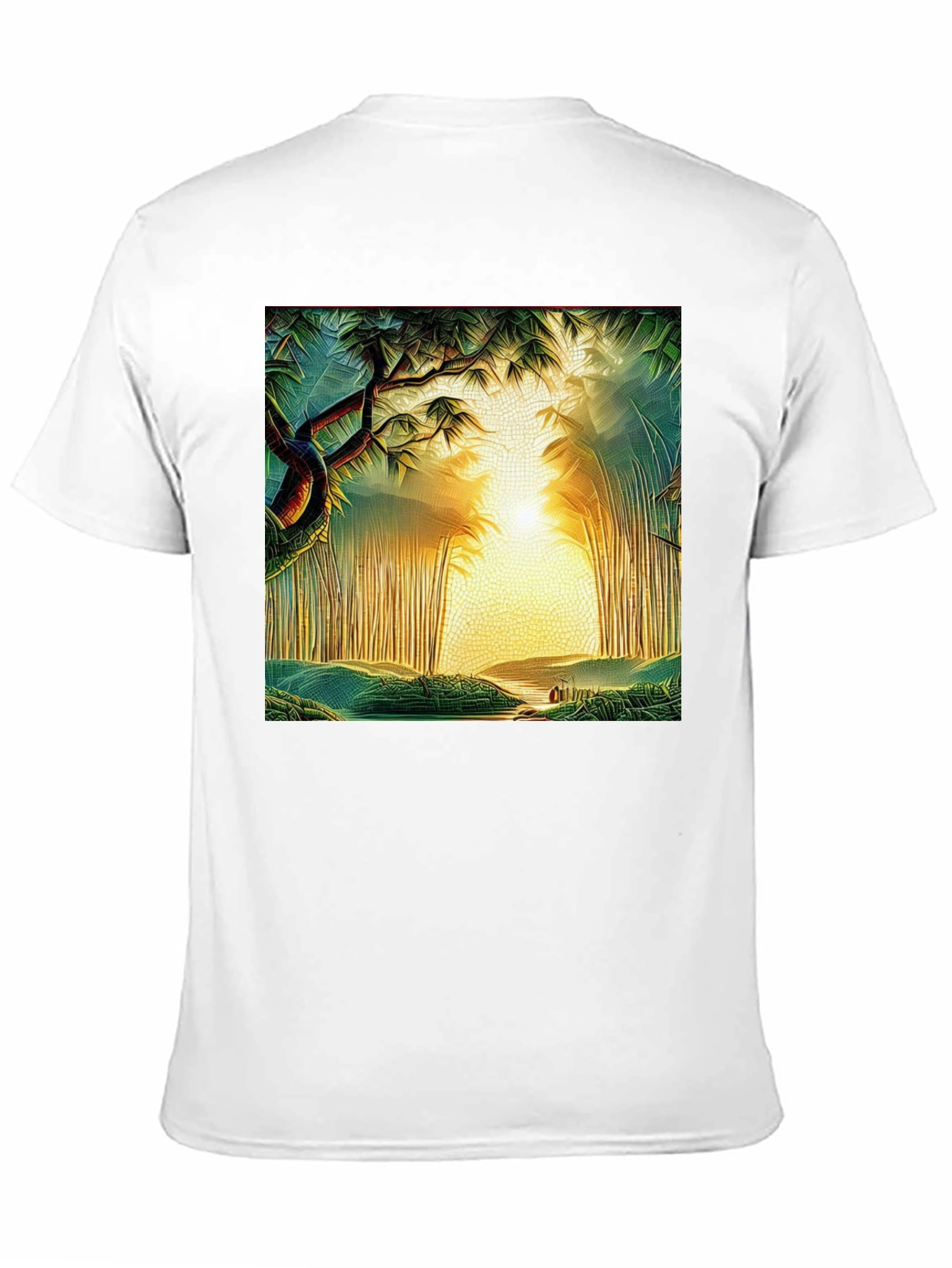 Forest Print Black T-Shirt