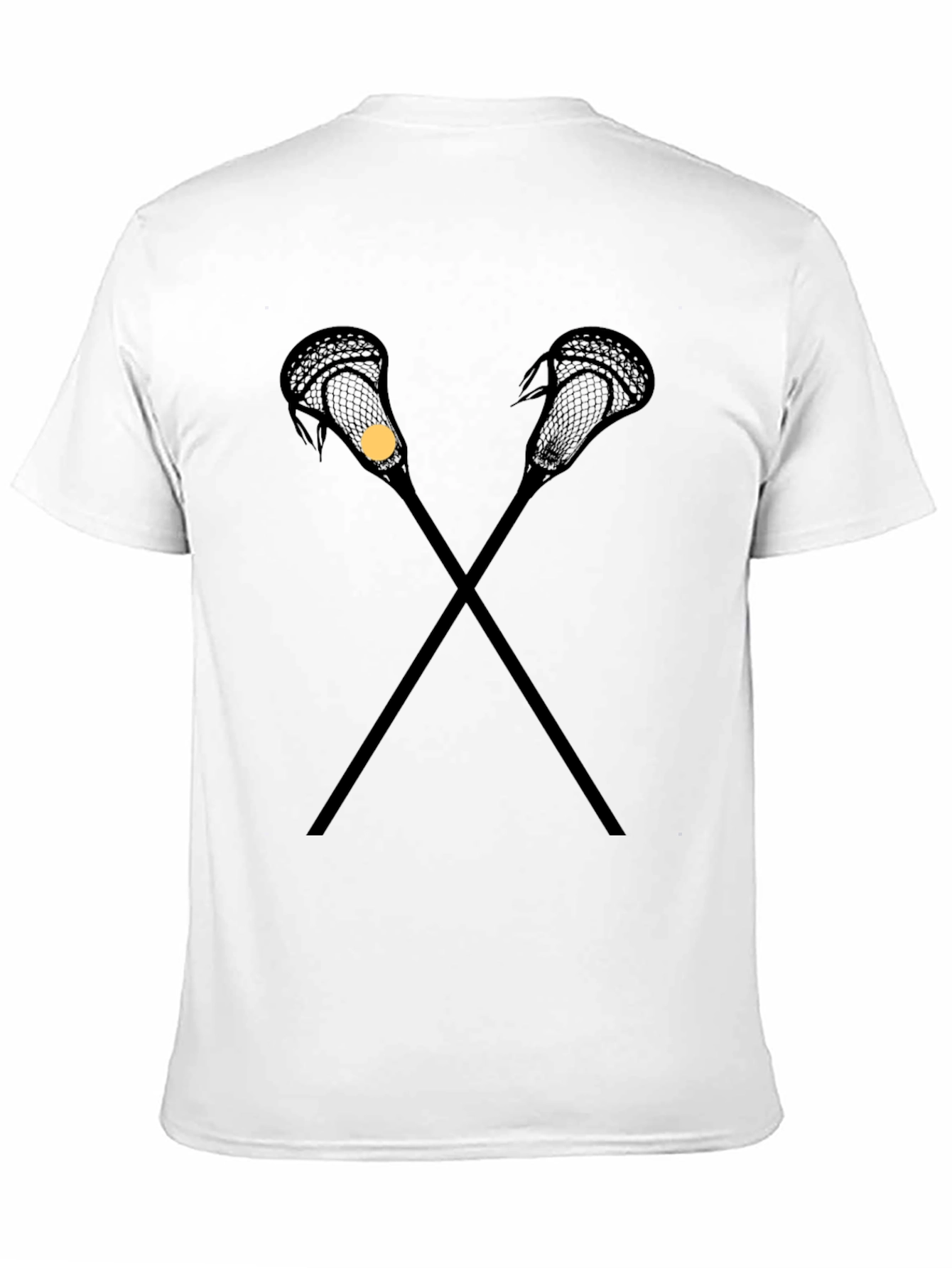 Lacrosse Sticks T-Shirt - Black Cotton Tee