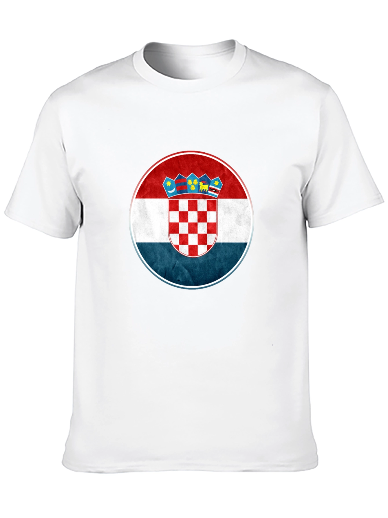 Croatia Flag Graphic Tee - Black Casual T-Shirt