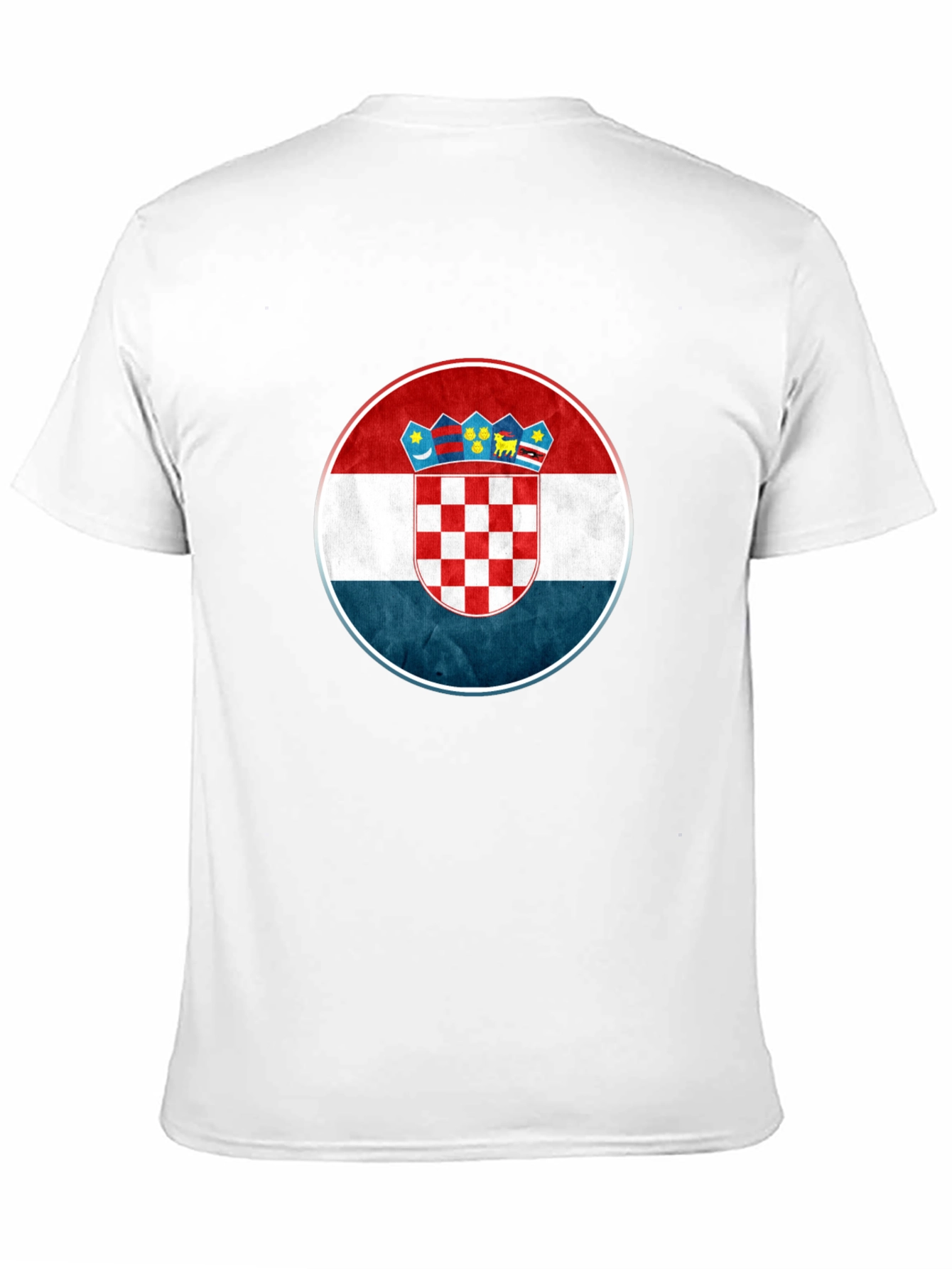 Croatia Flag Graphic Tee - Black Casual T-Shirt