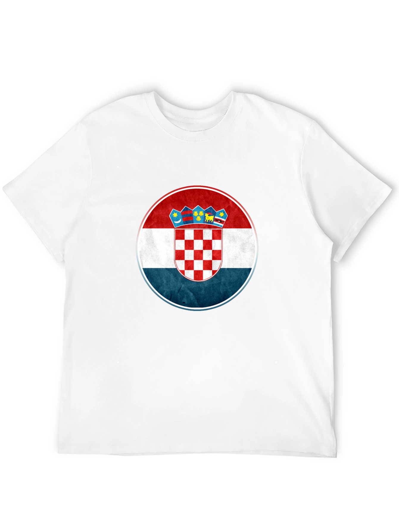 Croatia Flag Graphic Tee - Black Casual T-Shirt