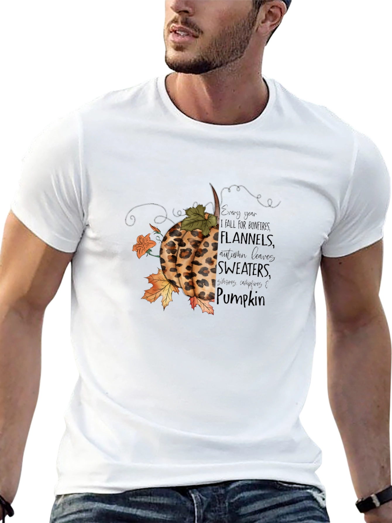 Fall Pumpkin T-Shirt: Bonfires Flannels & Sweaters