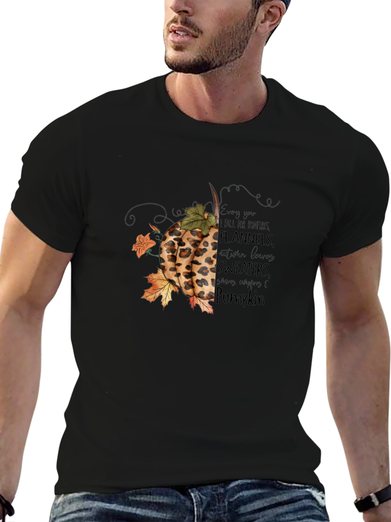 Fall Pumpkin T-Shirt: Bonfires Flannels & Sweaters
