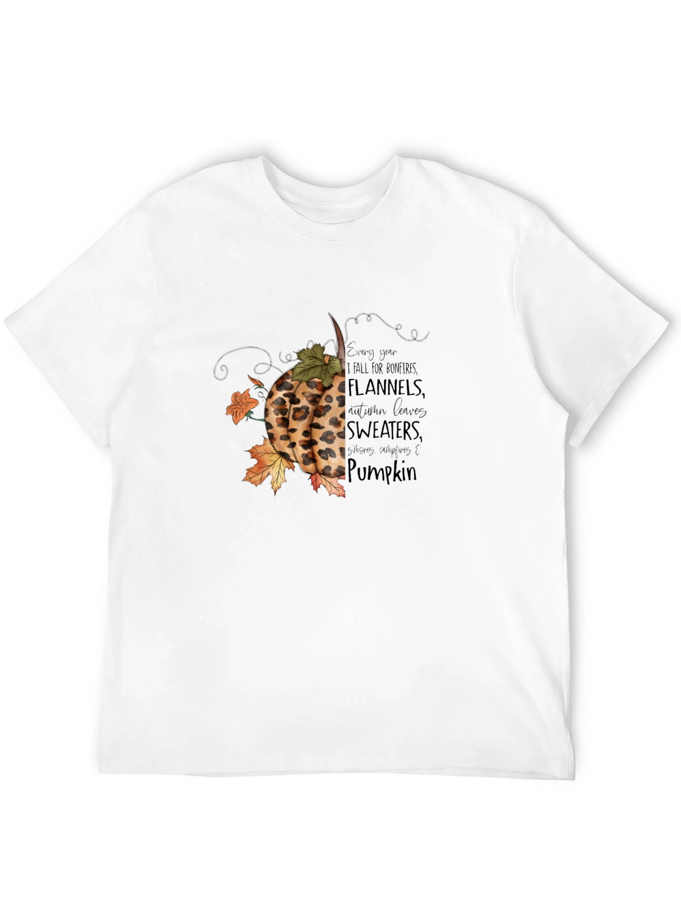 Fall Pumpkin T-Shirt: Bonfires Flannels & Sweaters