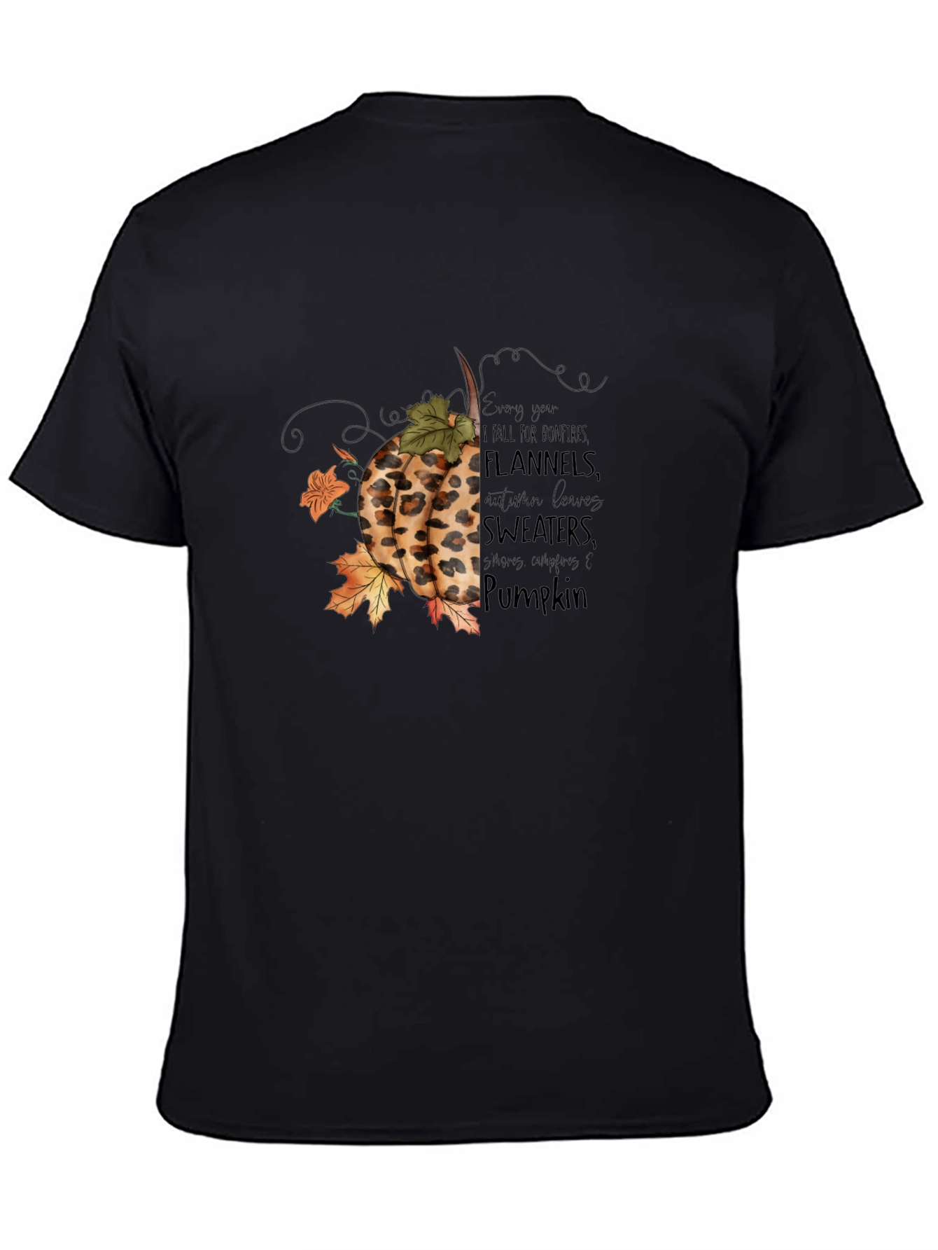Fall Pumpkin T-Shirt: Bonfires Flannels & Sweaters