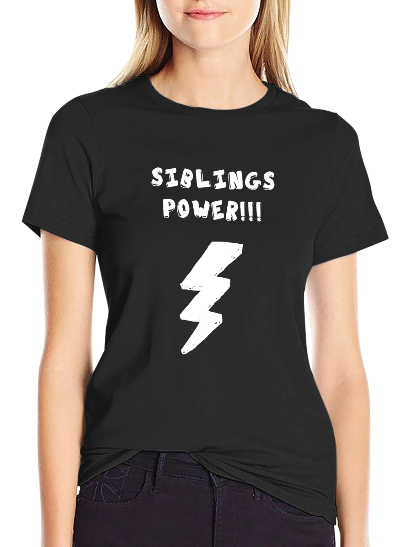 Siblings Power T-Shirt - Cool Lightning Bolt Design