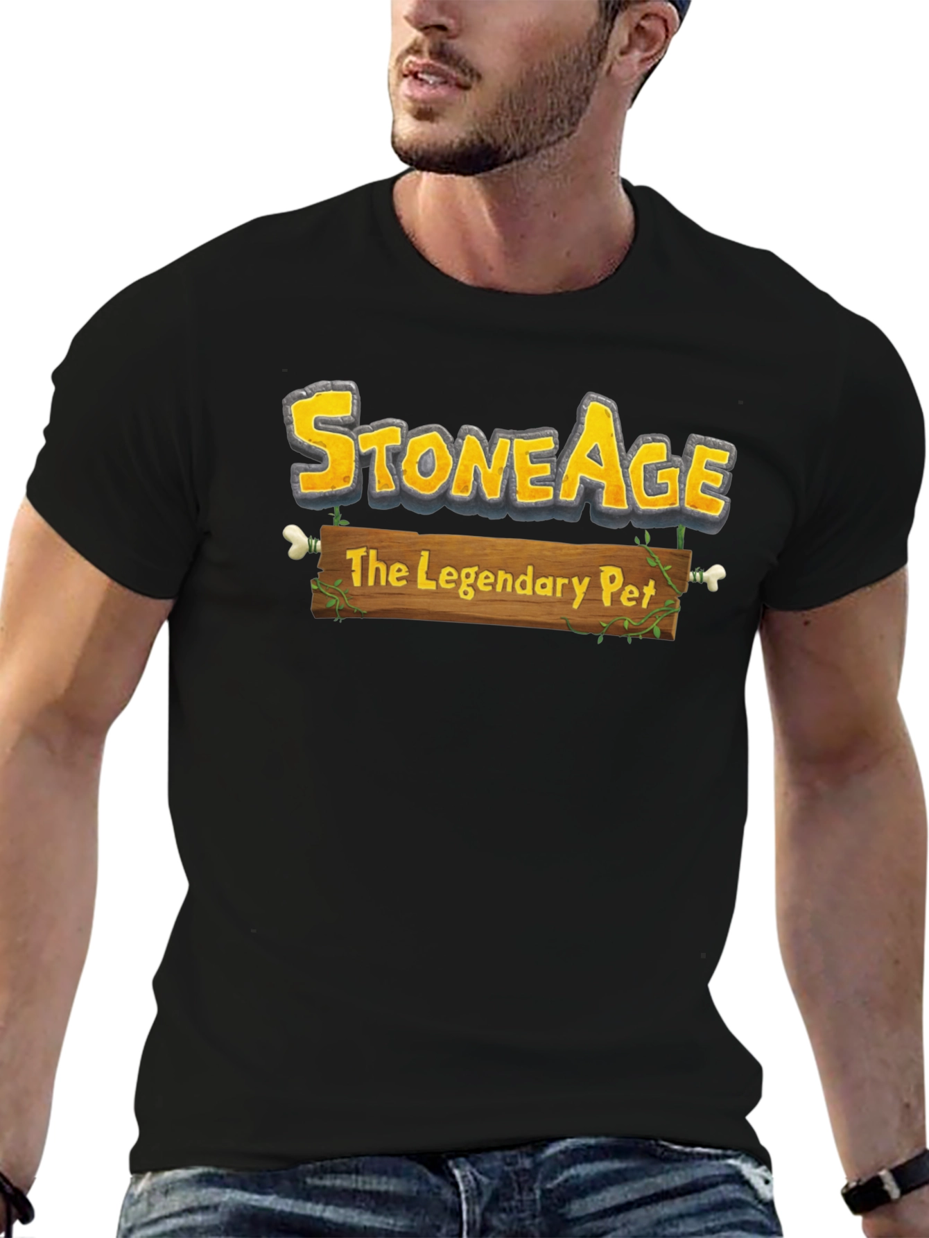 Stone Age The Legendary Pet Graphic T-Shirt