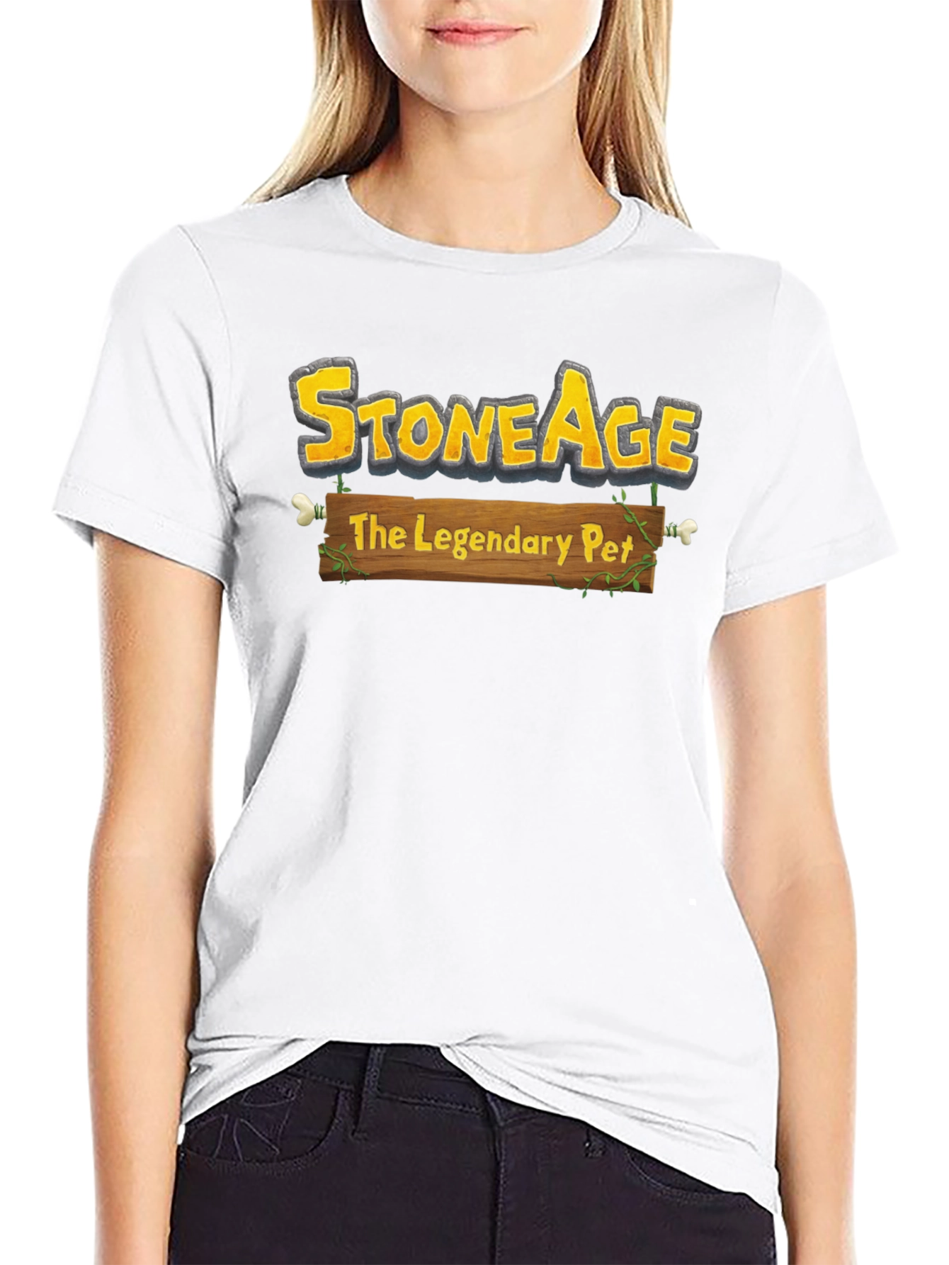 Stone Age The Legendary Pet Graphic T-Shirt