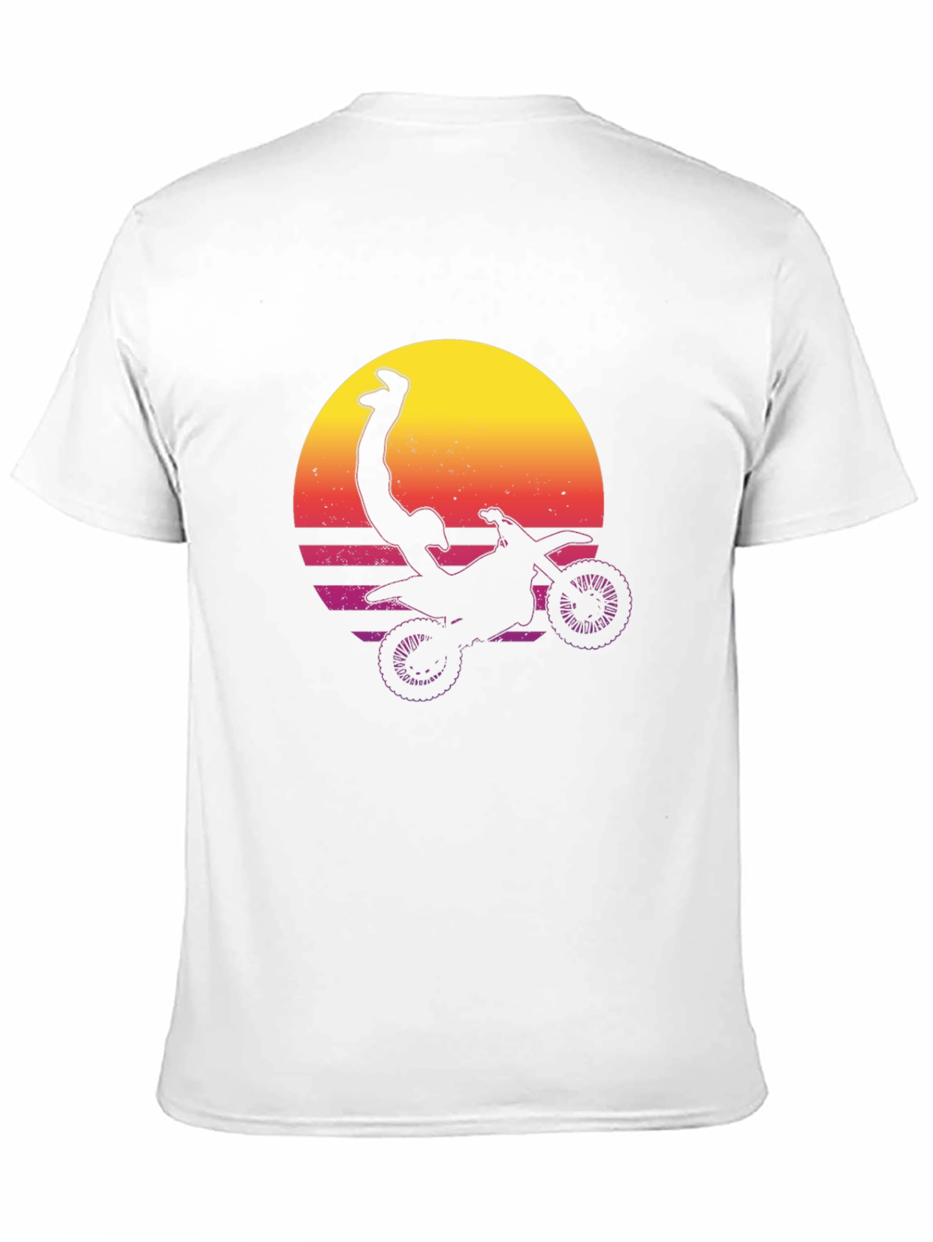 Retro Sunset Motocross Stunt Tee